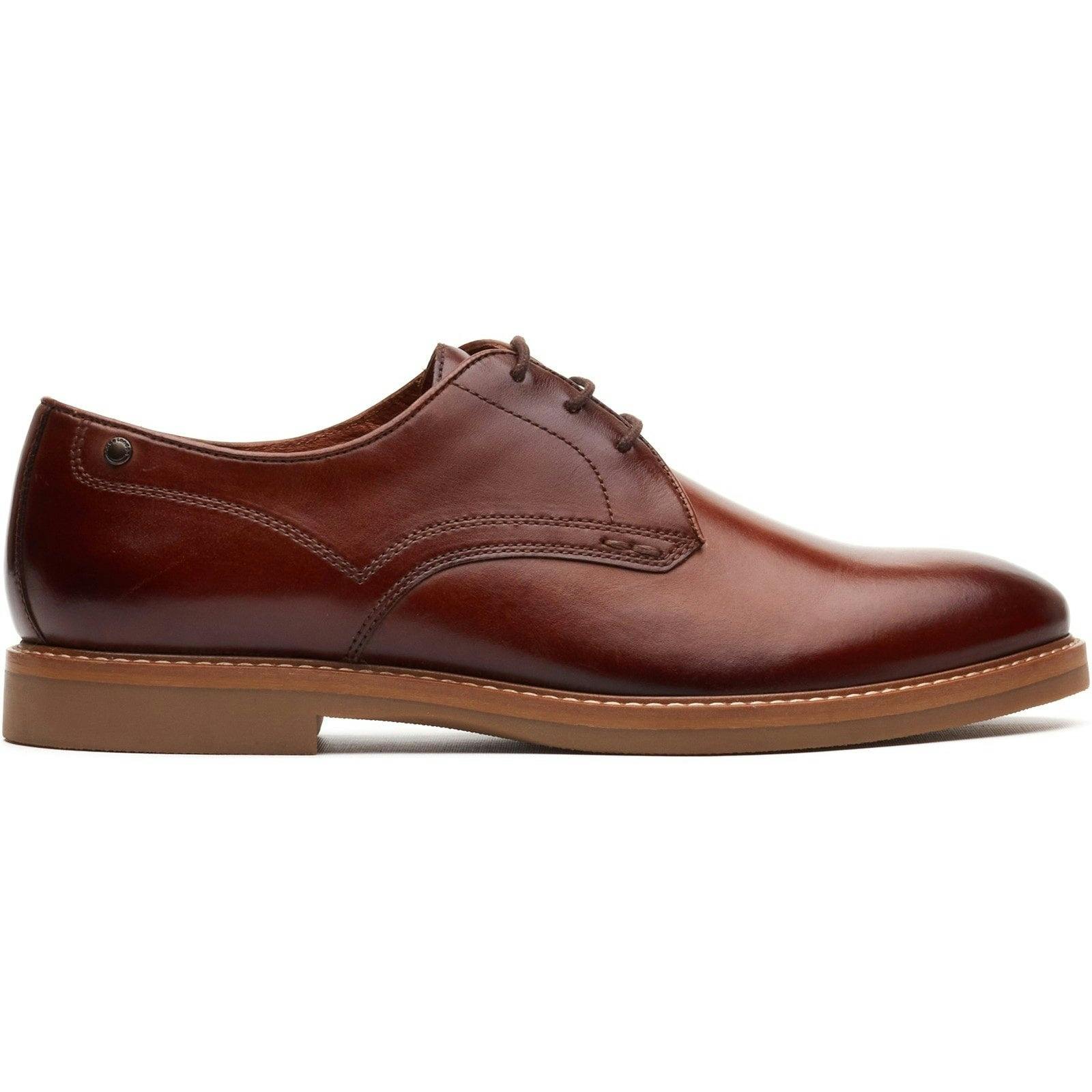 Base London Men's Strand Derby Shoes Tan - Uk 7 - Tan