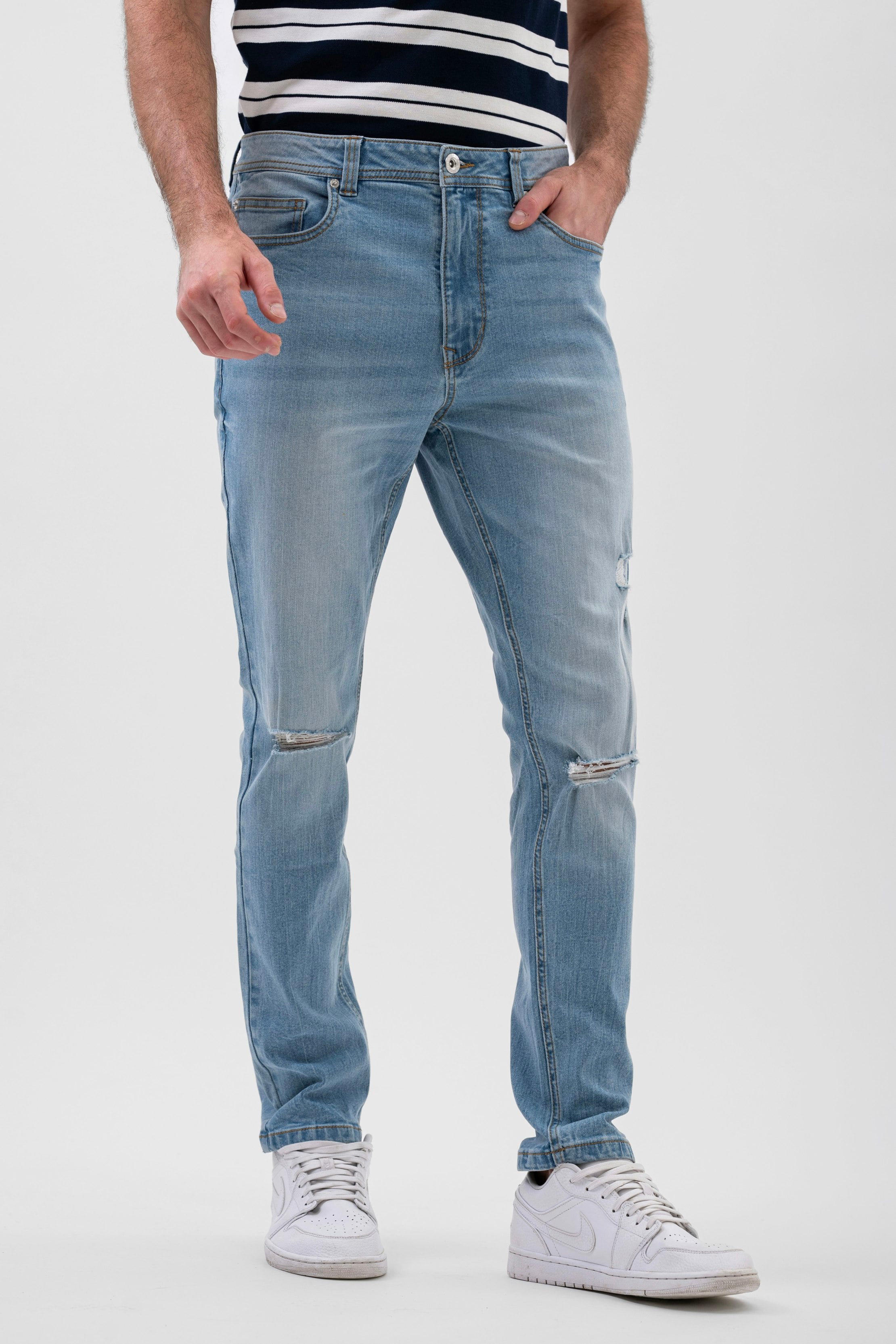 Enorsia Blue/Light Authentic Skinny Fit Jeans - 30 - 99% Cotton, 1% Spandex