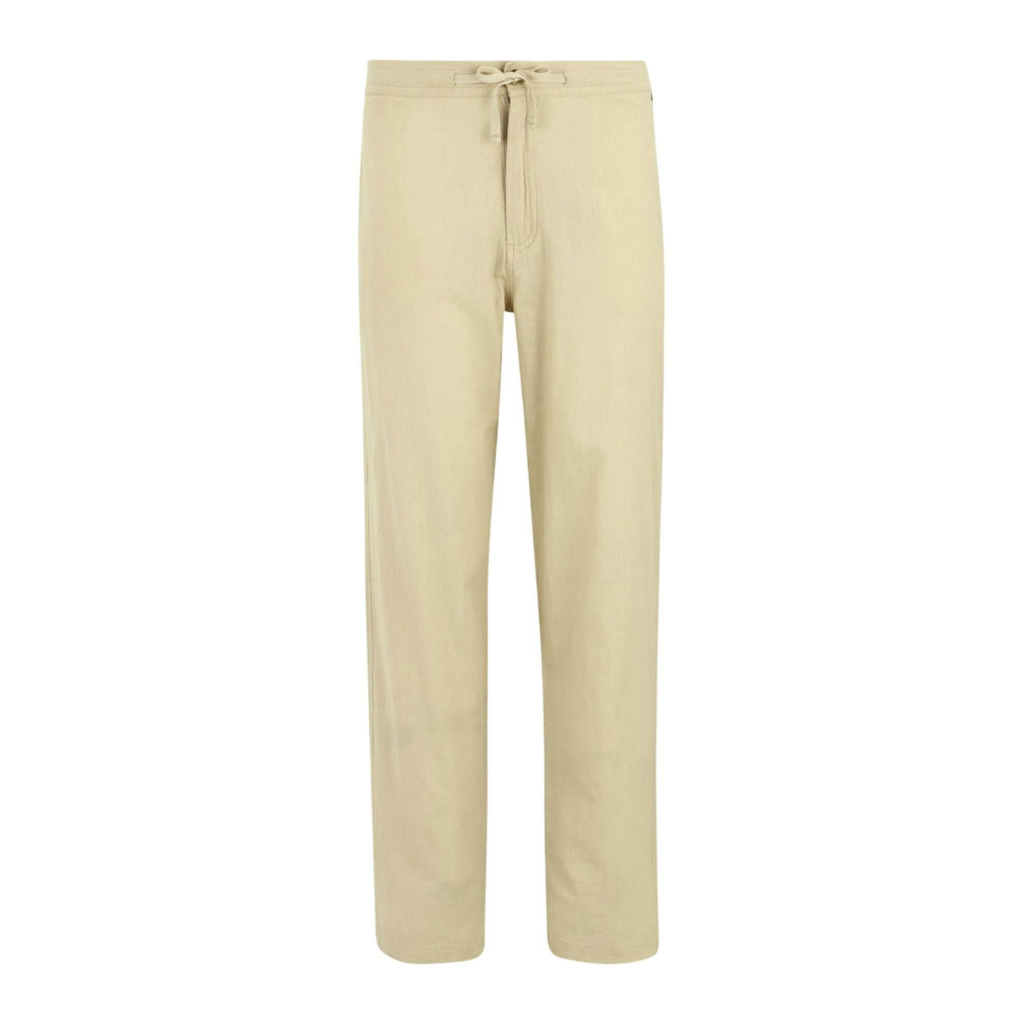 Regatta Men's White Hadlin Trousers - Pepper - Xl - Pepper - 90% Cotton/10% Linen