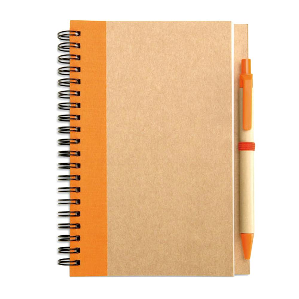 Rackhams Orange Sonora Plus Recycled B6 Notebook With Pen - One Size