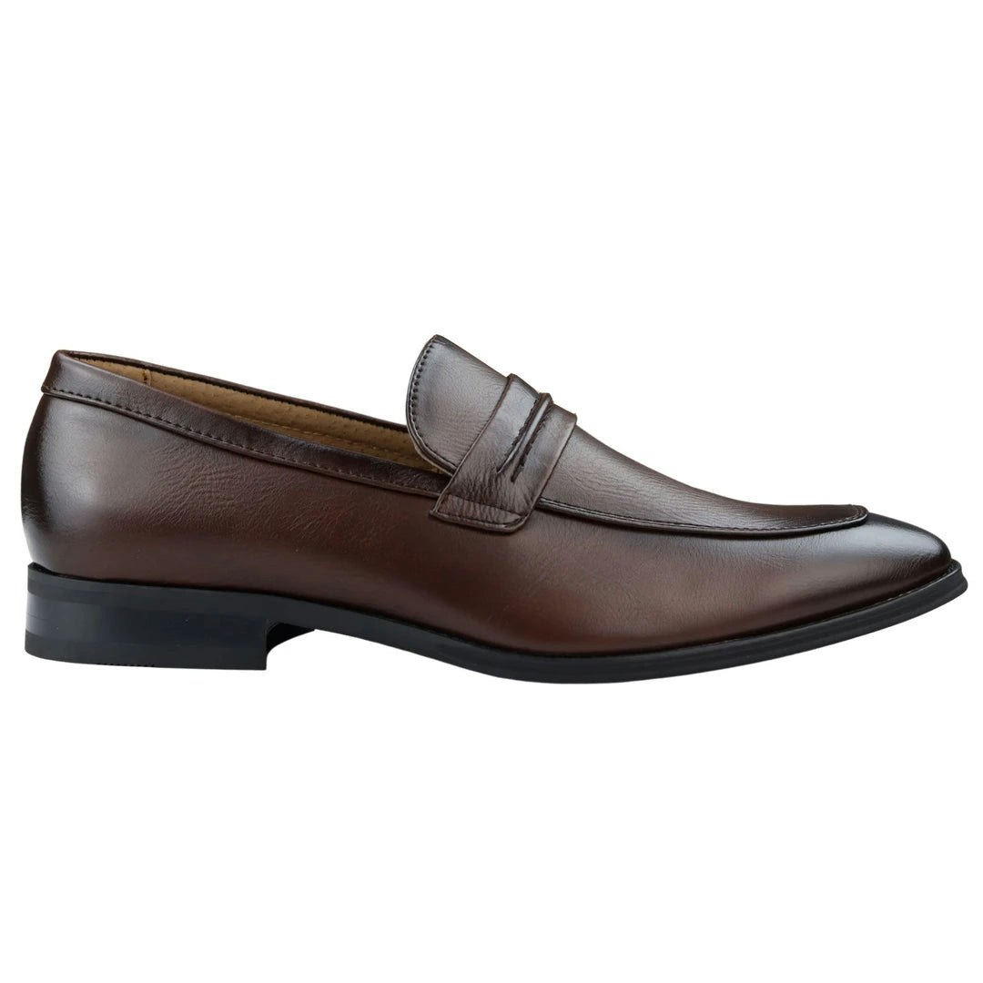 Dolcetto Men's Brown Moccasin Loafers Shoes Leather Lined Slip On Smart Formal Shoe - Uk 7