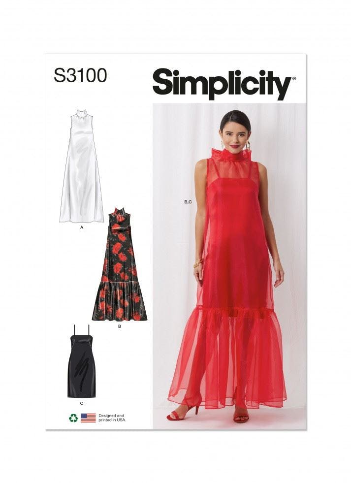 Simplicity Women's Sewing Pattern 3100, Dresses For K5 (8-10-12-14-16) - Intermediate - K5 (8-10-12-14-16)