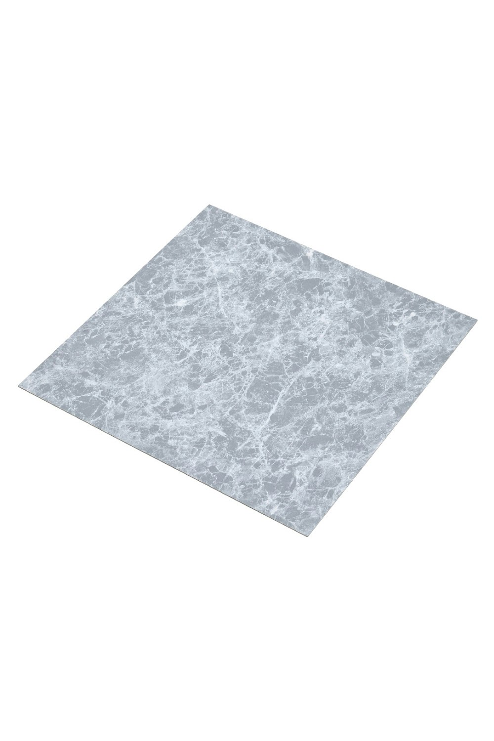 Rackhams Grey 24Pcs Square Stone Effect Self Adhesive Floor Tiles