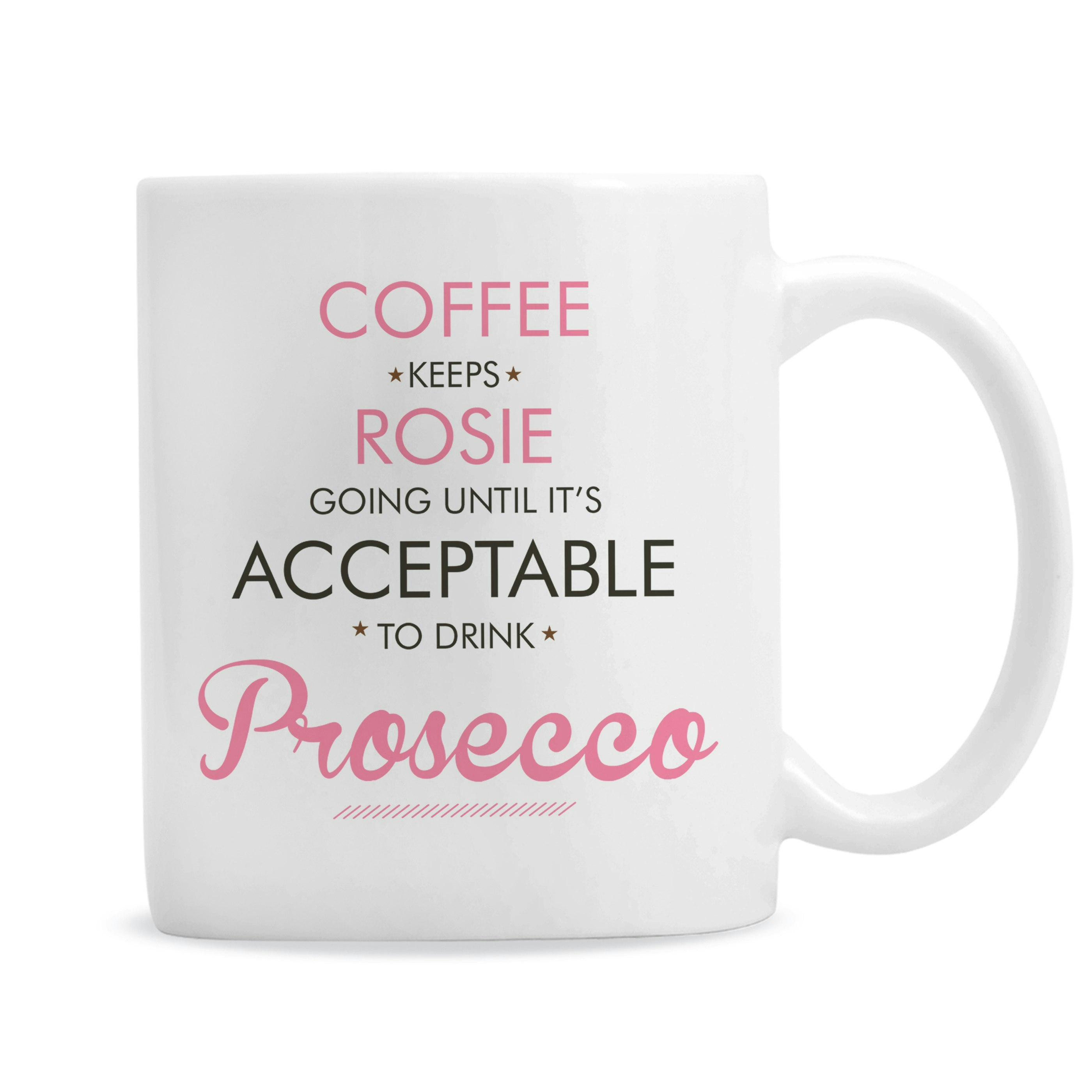 Personalised Memento Company Pink Personalised Acceptable To Drink Mug