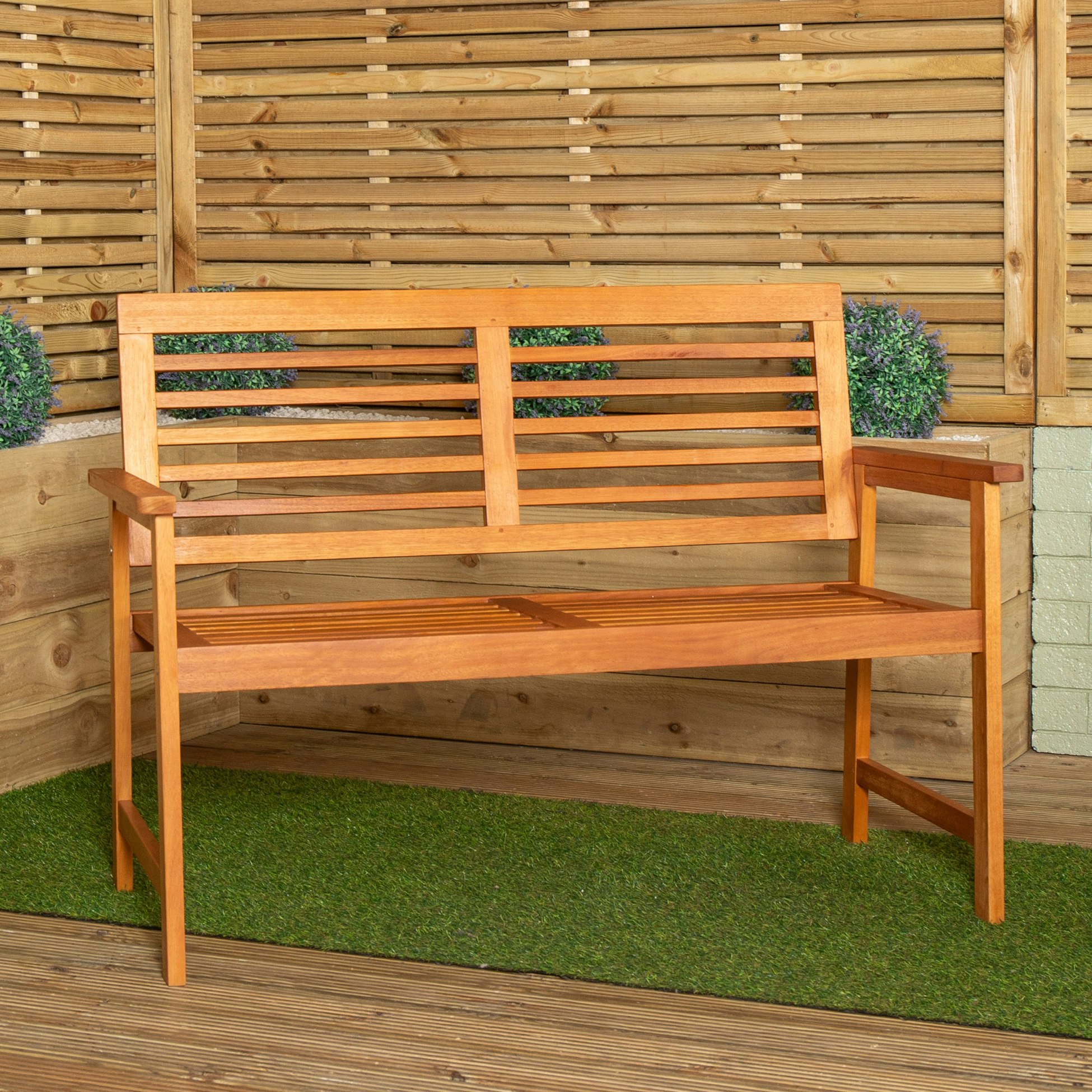 Rackhams Waimea 2 Seater Outdoor Wooden Garden Bench