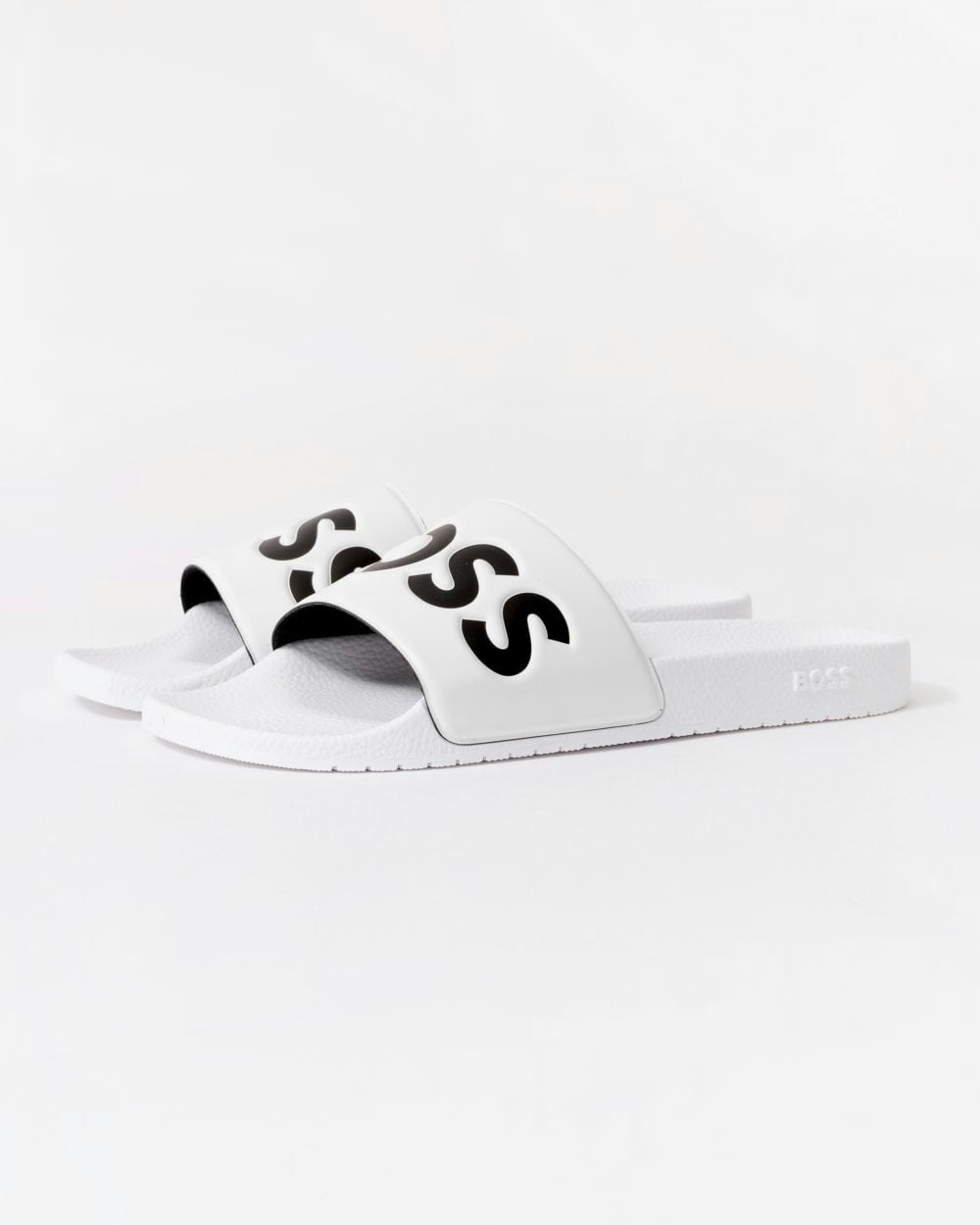 Boss Orange Men's Orange Boss Aryeh Italian-Made Slides With Large Logo Detail - Natural 101 - Natural 101 - Uk12 Eu46 Us13
