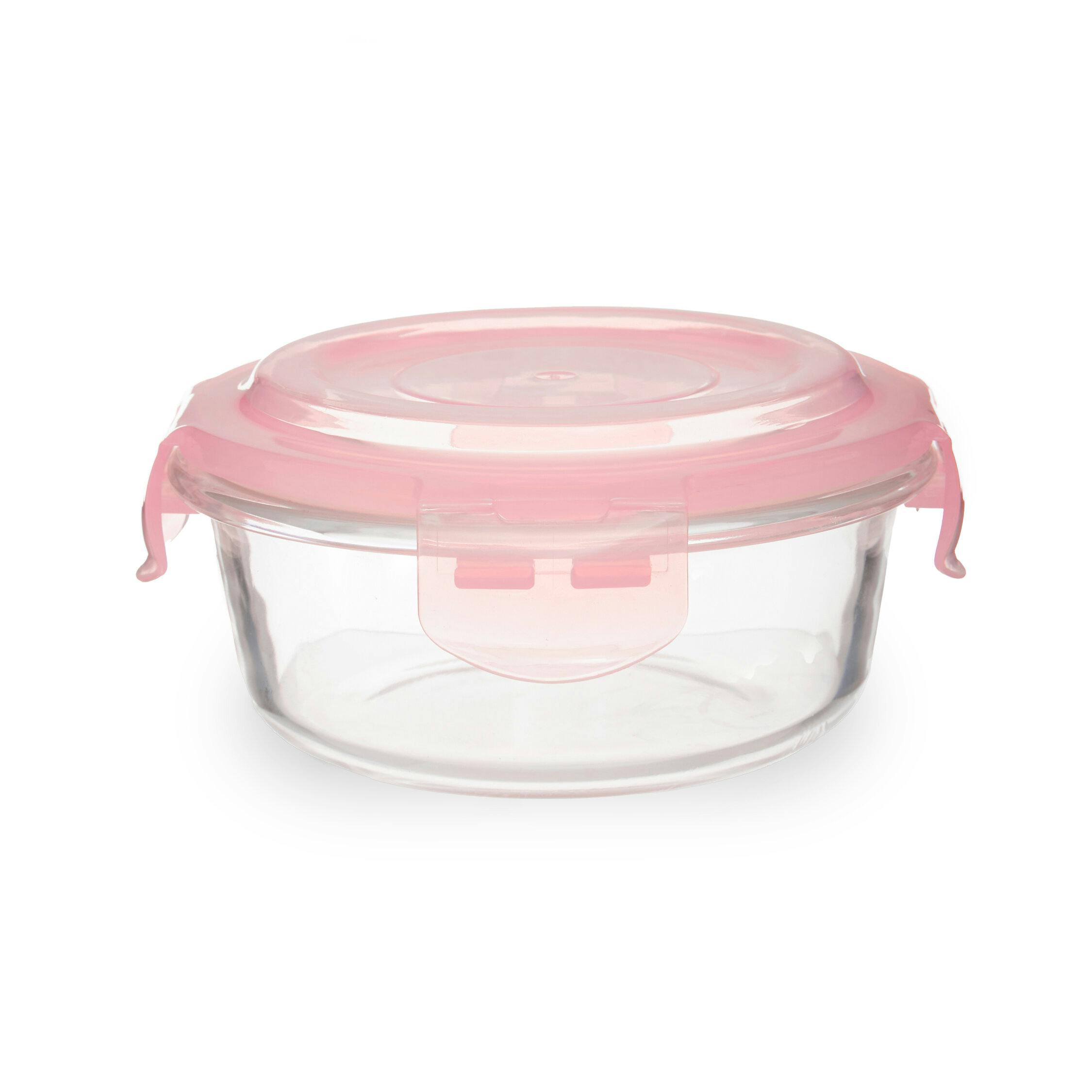 Rackhams Pink Freska 400Ml Round Glass Container - Image 3