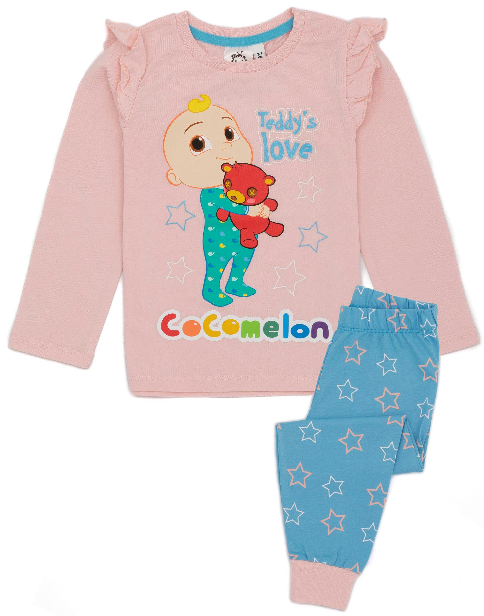 Vanilla Underground Girls Pink Cocomelon Jj Long Sleeve Long Leg Pyjama Set - 4-5 Years