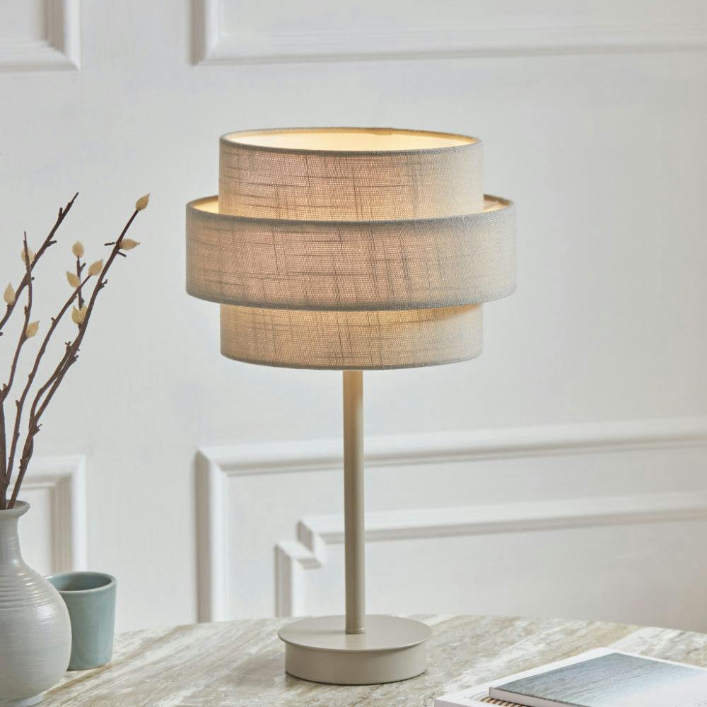 Pagazzi Lighting Grey Buxton Table Lamp