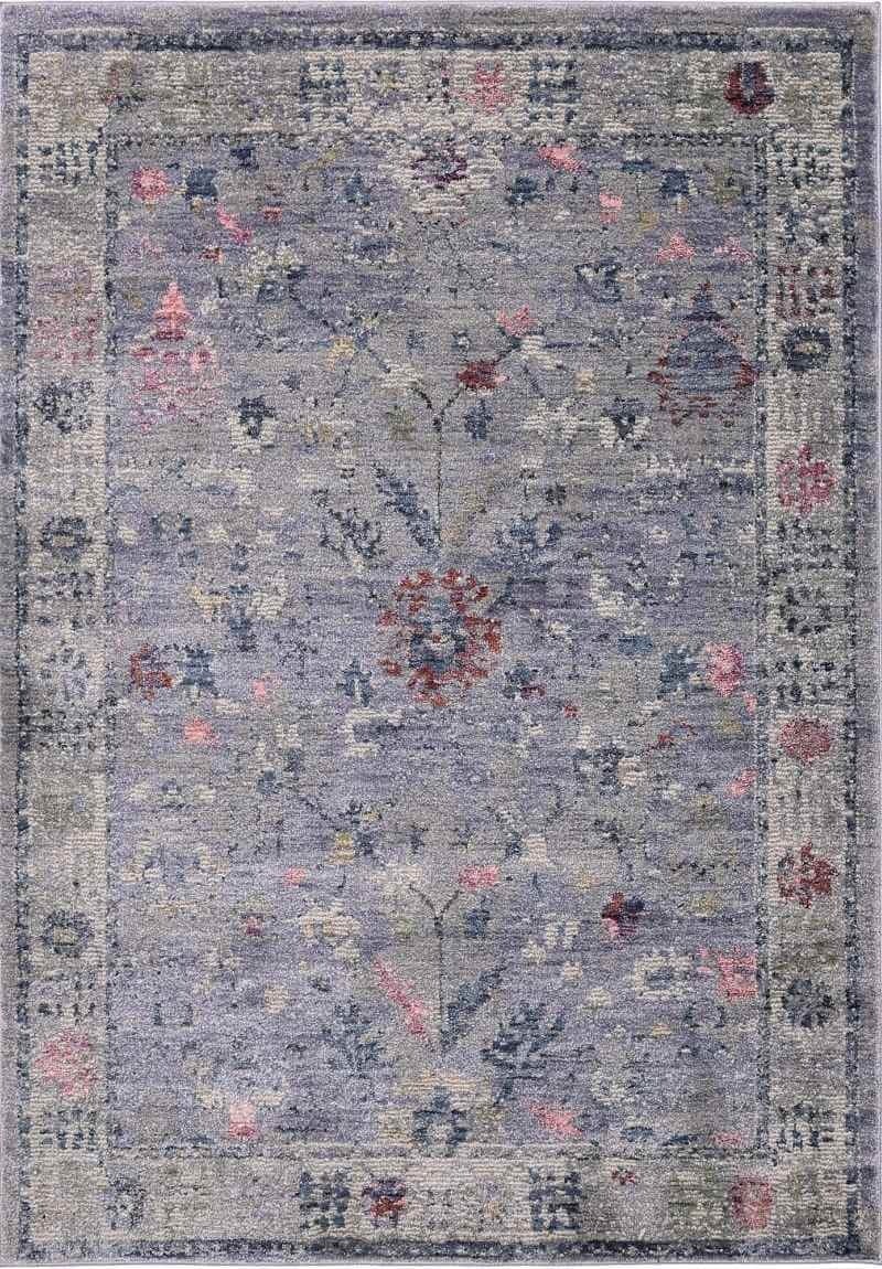 Rackhams Grey Traditional Floral Rug – Eleganc - 160X235 Cm