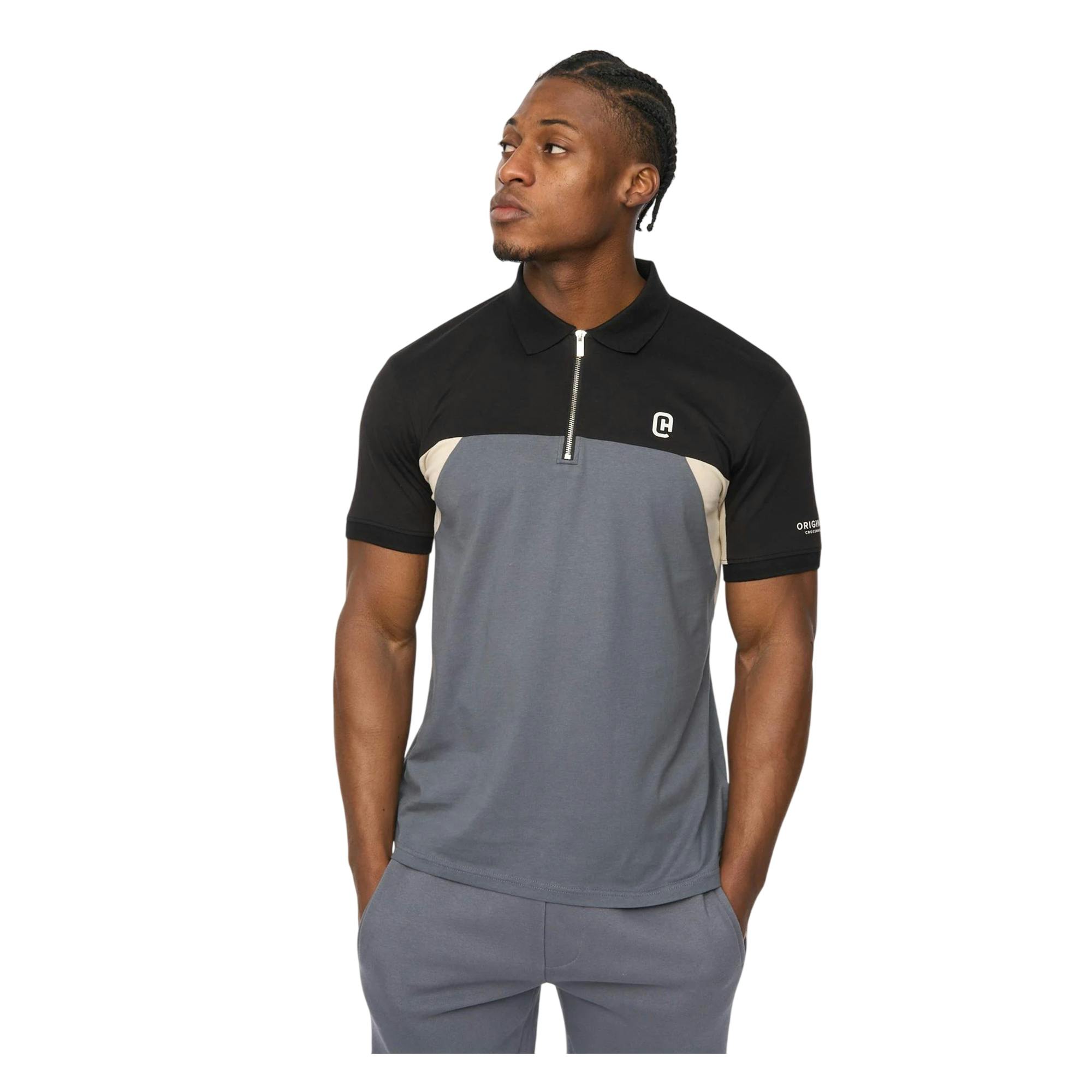 Crosshatch Men's Castlebay Polo Shirt - Slate - Xl - Slate - 100% Cotton
