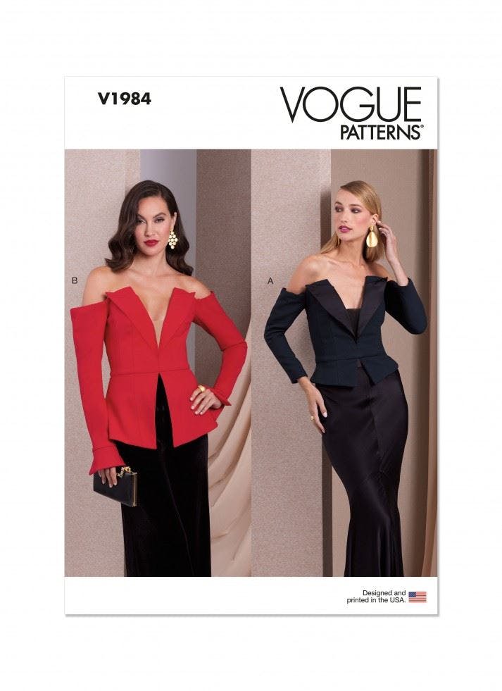 Vogue Women's Sewing Pattern 1984, Tops For B5 (8-10-12-14-16) - Advanced - B5 (8-10-12-14-16)