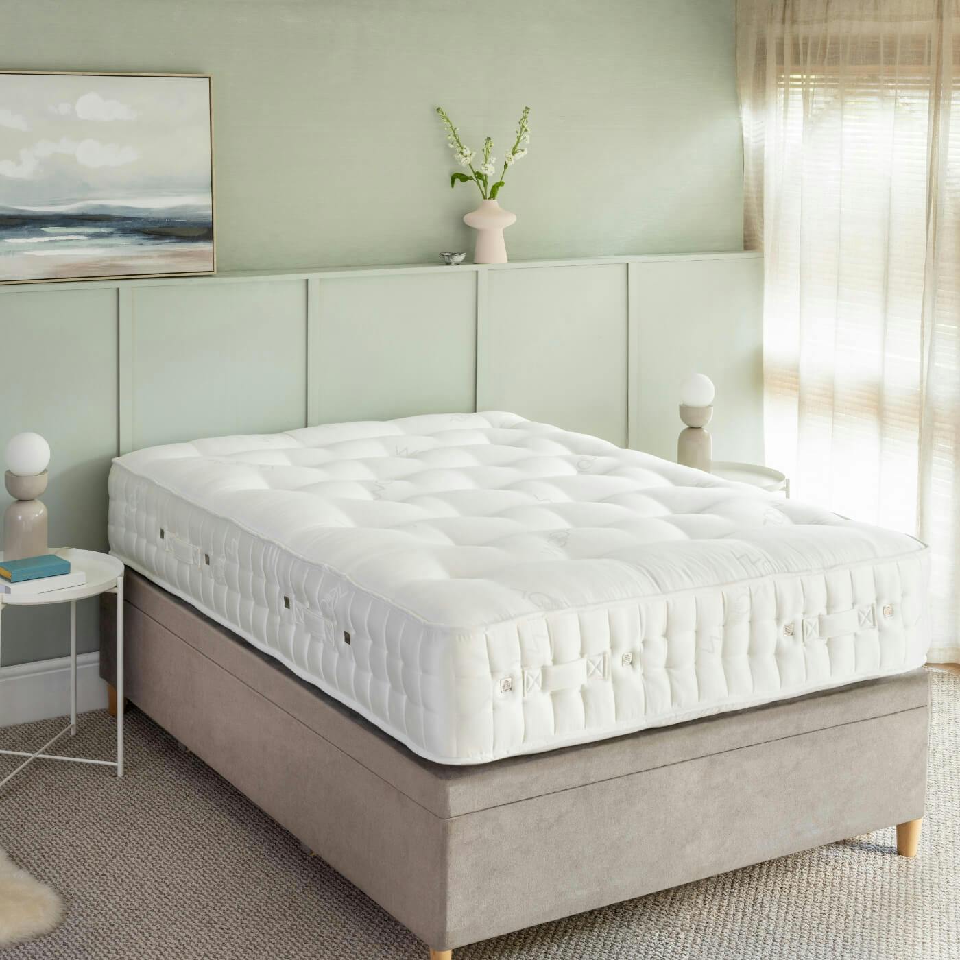 Soak&Sleep Wool 2000 Pocket Spring Zip & Link Mattress - Firm - 200Cm (7 Ft)