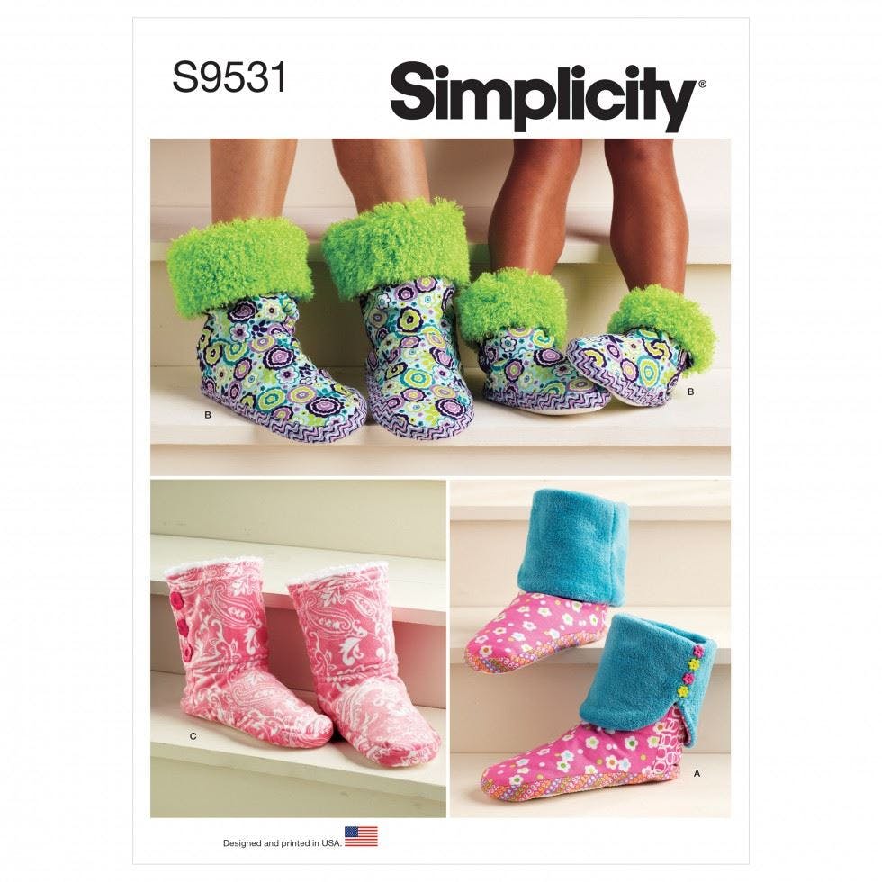 Simplicity Girls Sewing Pattern 9531, Shoes For Kids, Teenagers, Women, Men, A (Xs - Xl / Xs - Xl) - Intermediate - A (Xs - Xl / Xs - Xl)