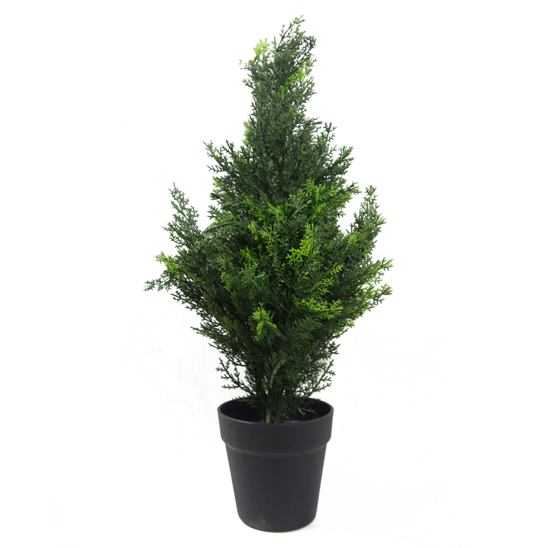 Leaf Green Artificial Cedar Cypress Topiary Uv Resistant - 60Cm