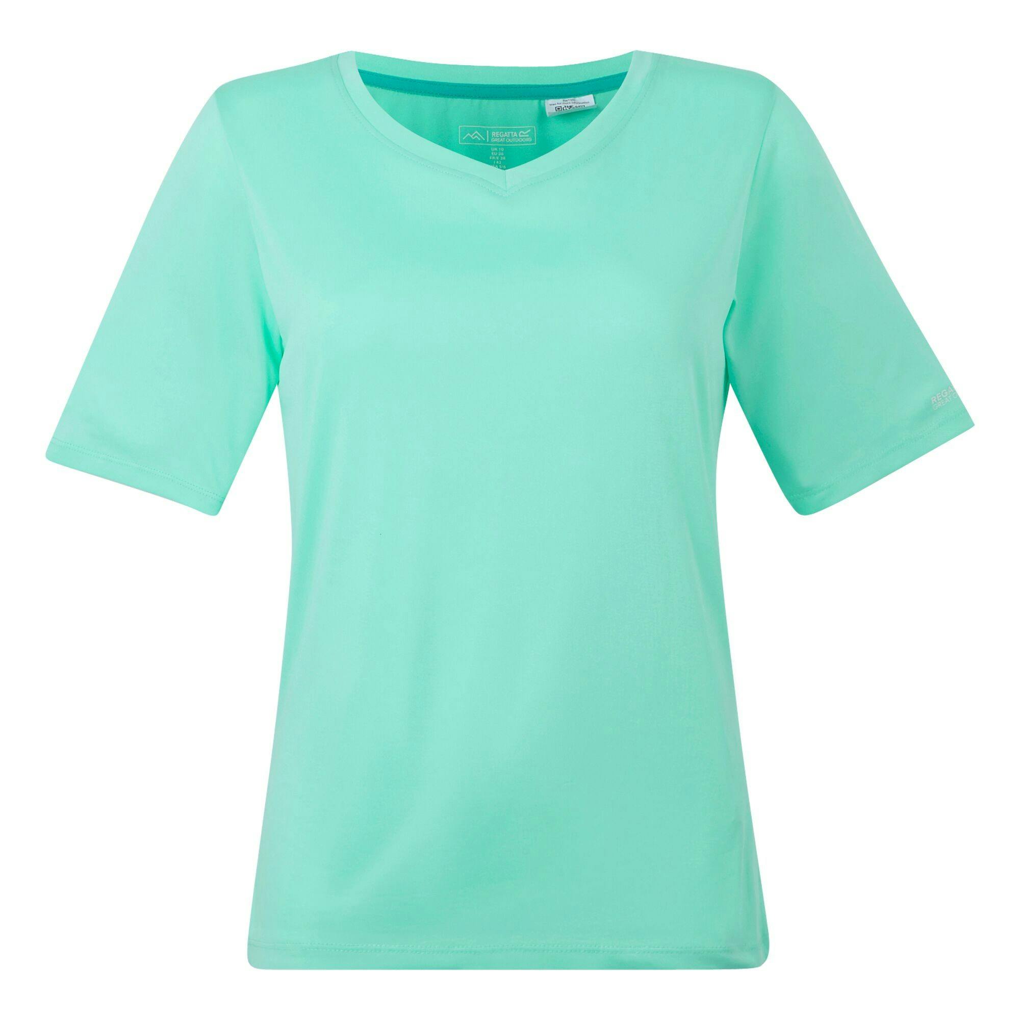Regatta (12 Uk, Aruba Blue) Womens/Ladies Fingal Ii V Neck T-Shirt - Image 2
