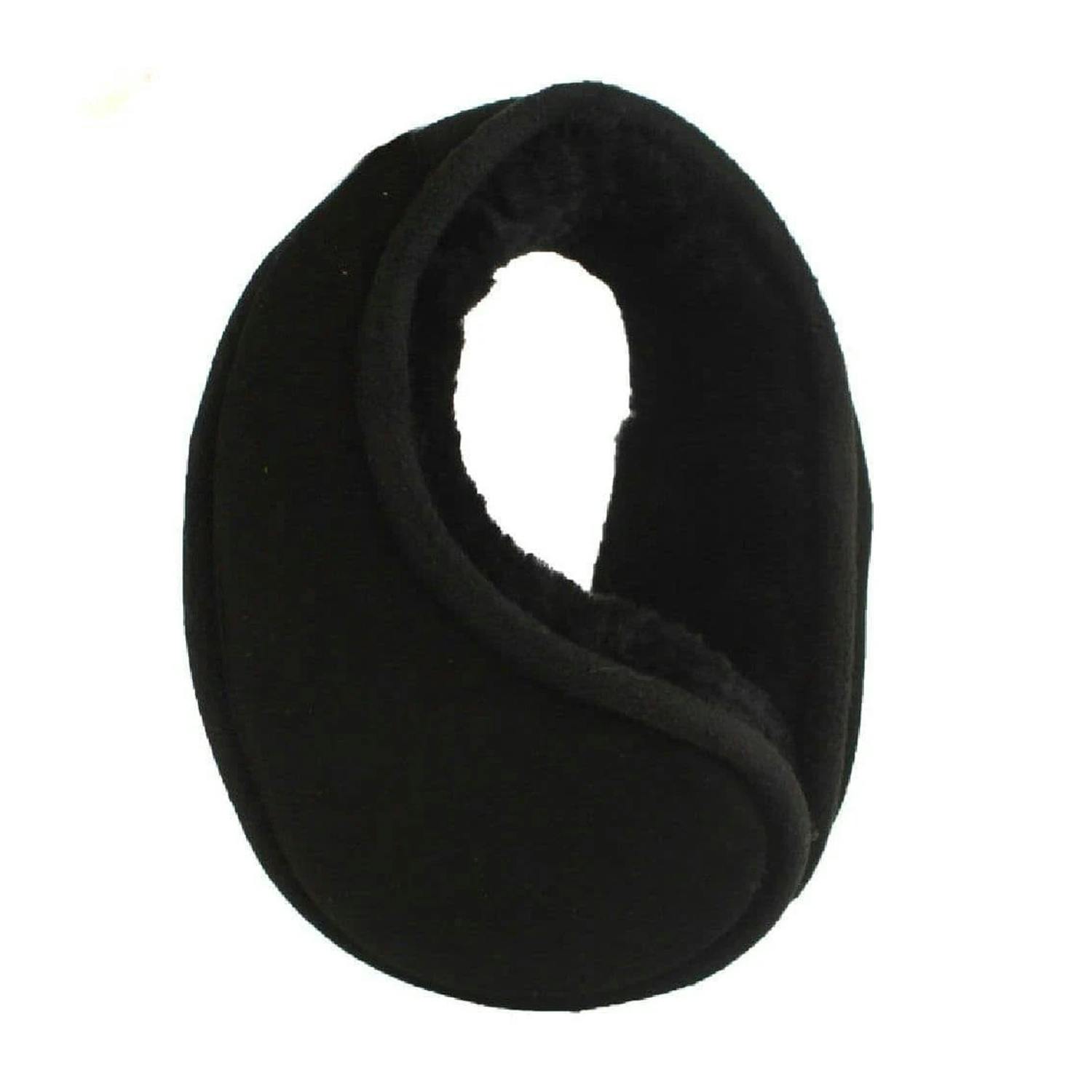 Eastern Counties Leather Unisex Black Adult Royston Sheepskin Earmuffs - One Size