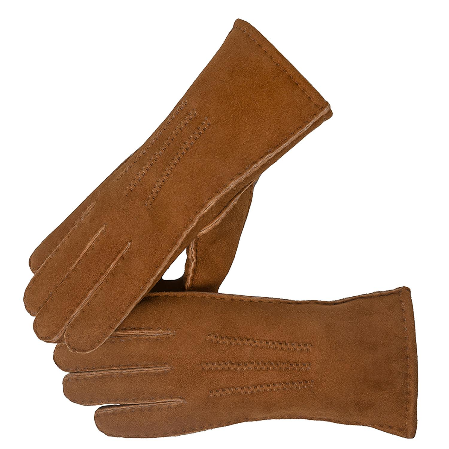 Nordvek Women's Brown Sheepskin 3 Point Gloves - Large - 8