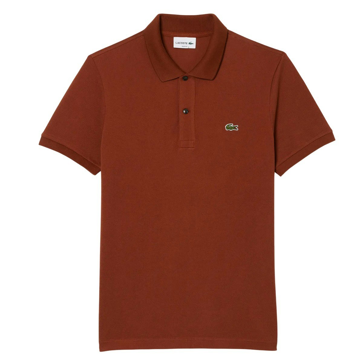 Lacoste Men's Brown L.12.12 Pique Slim Polo Shirt - Extra Small