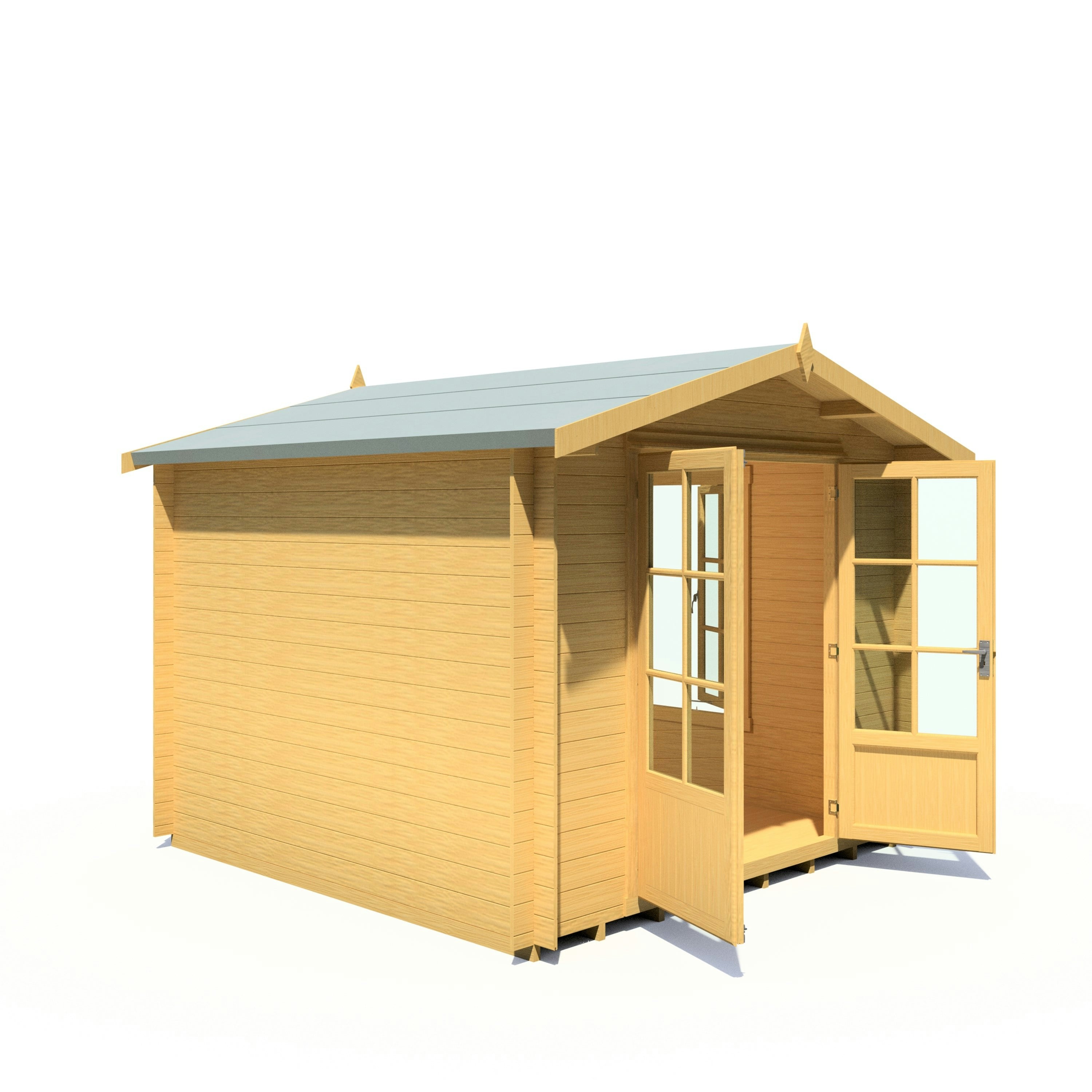 Rackhams Light Barn Ale 9X9 Log Cabin 19Mm Interlock Cladding