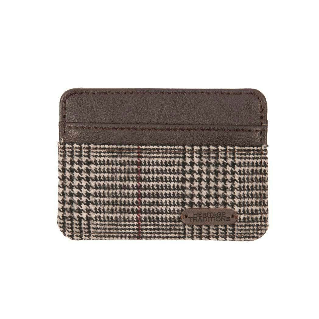 Heritage Traditions Grey Tweed Card Holder - Prince Of Wales