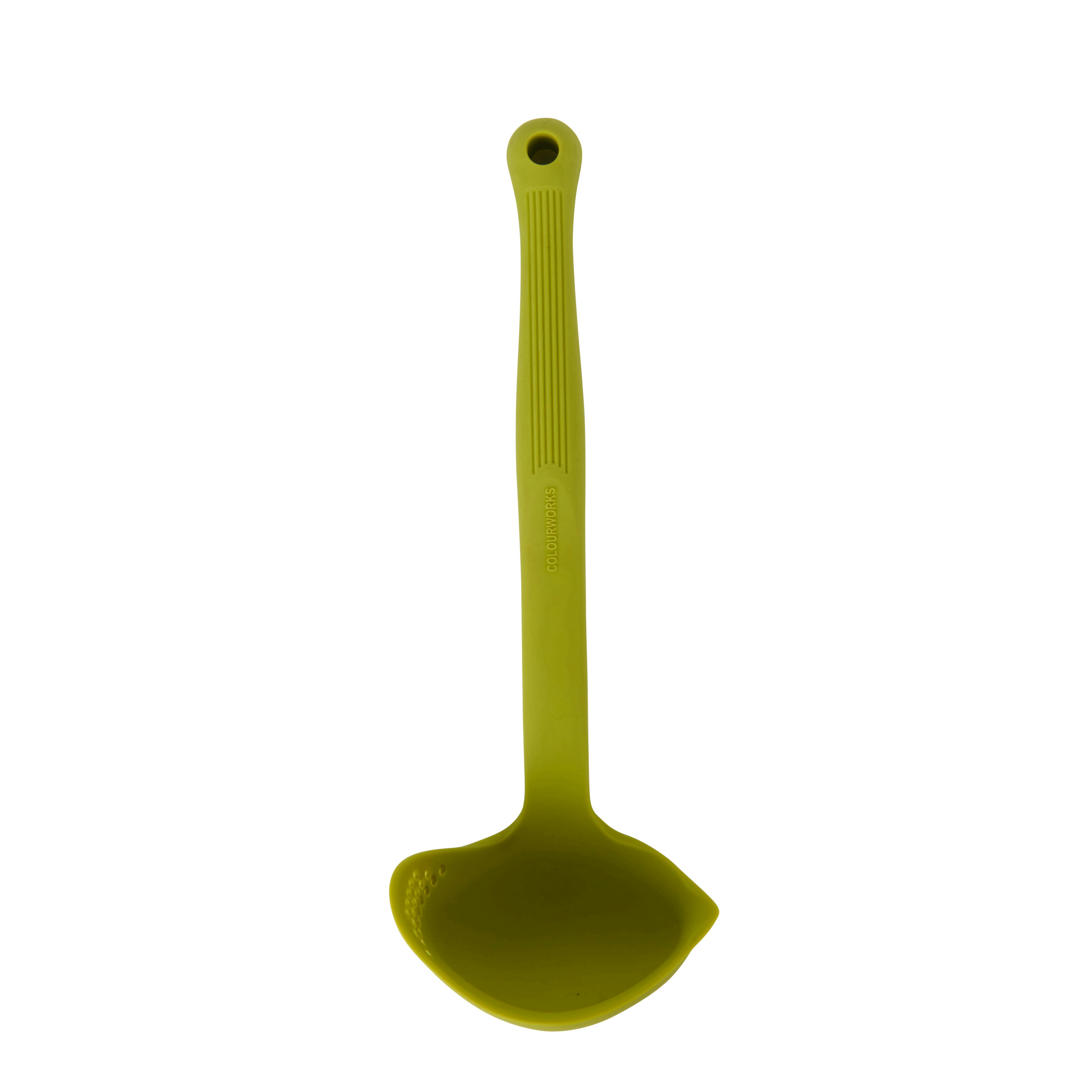Rackhams Green Silicone Kitchen Ladle With Spout - Silicone - Ladle