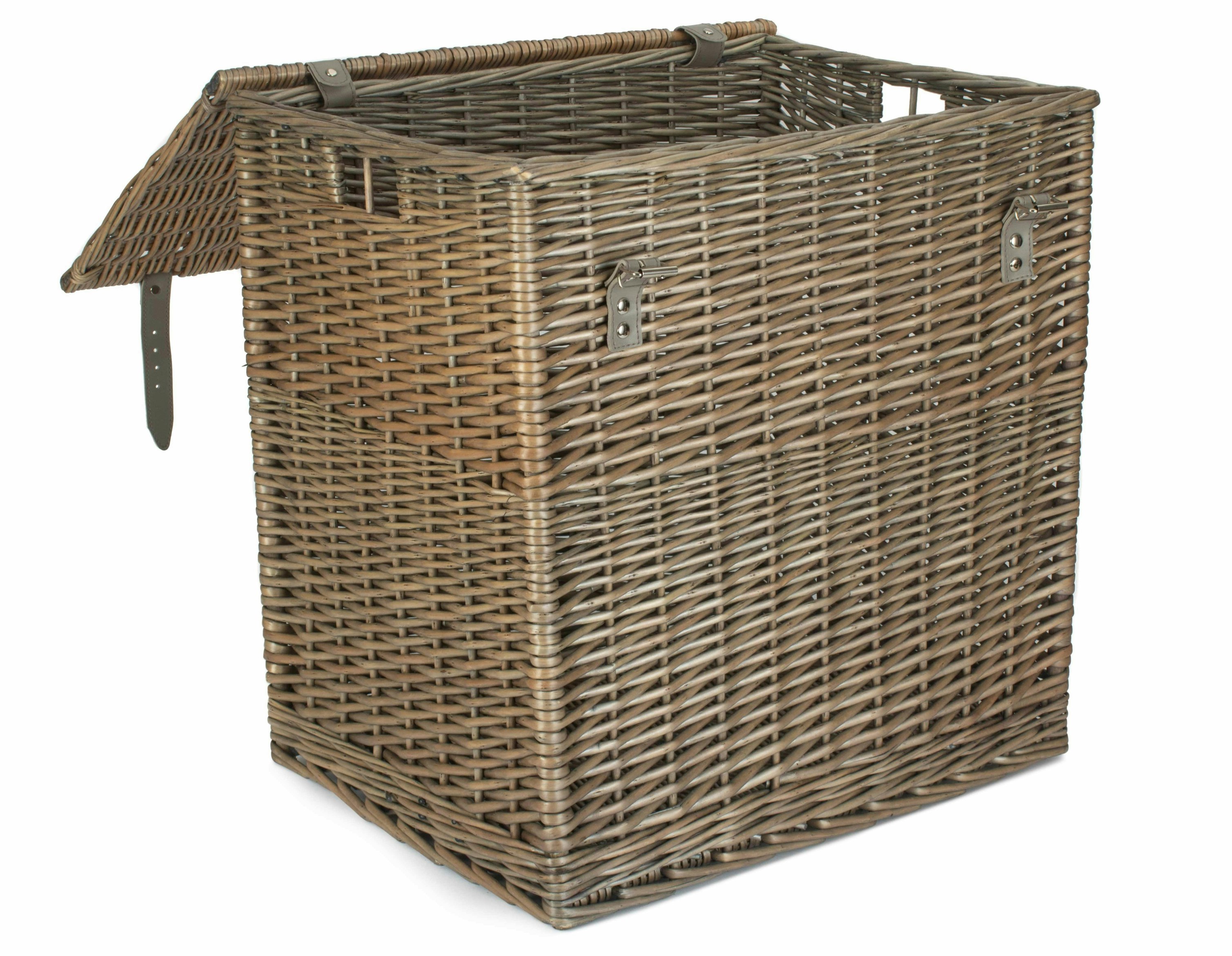 Rackhams Red Antique Wash Vintner Storage Wicker Basket - Antique Wash - Wicker - 1 Large