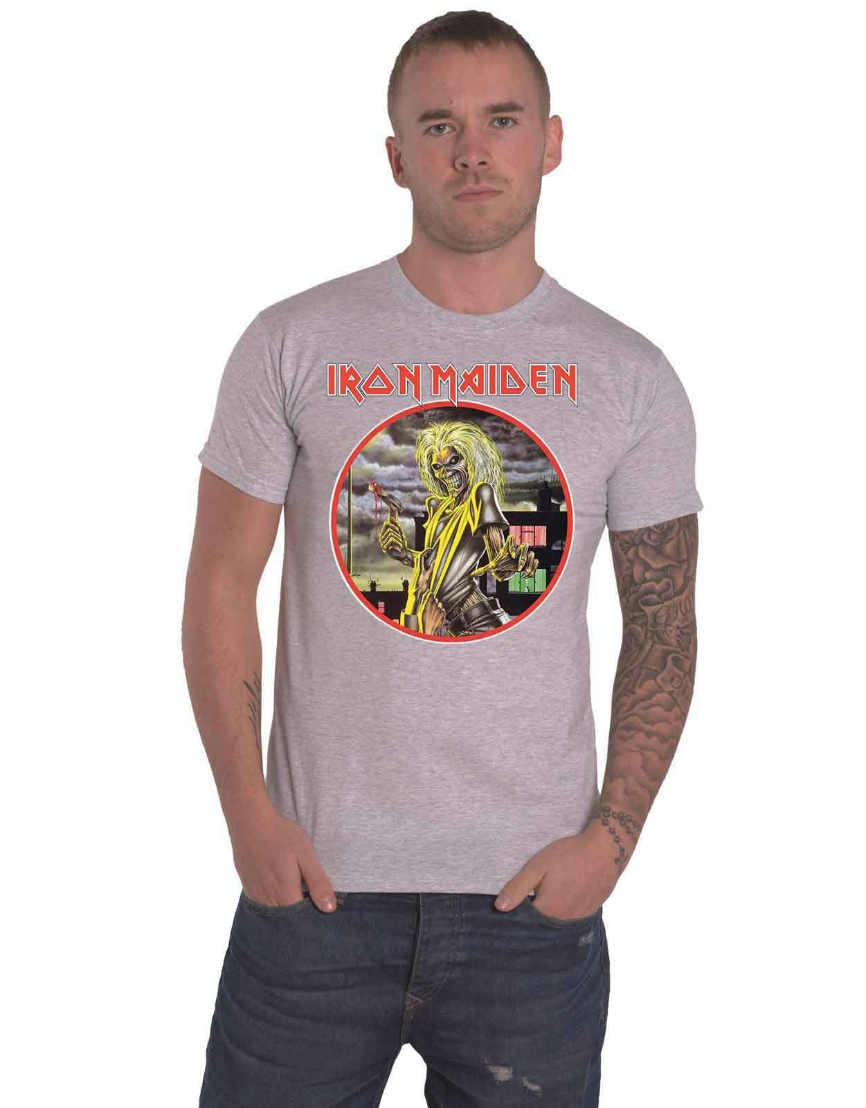 Paradiso Clothing Unisex Grey Iron Maiden Killers Circle T Shirt - Xxl