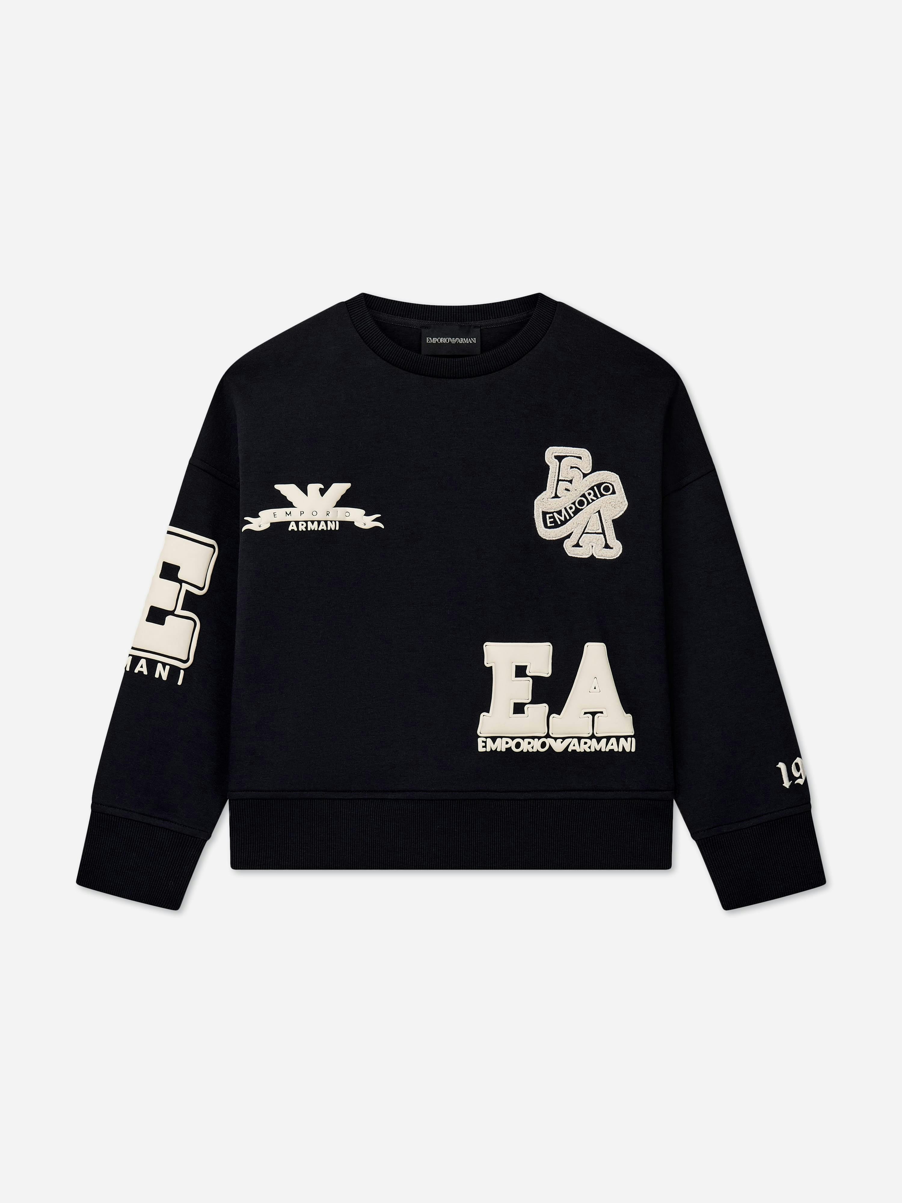 Emporio Armani Boys Logo Sweatshirt In Navy - Navy - 14 Yrs