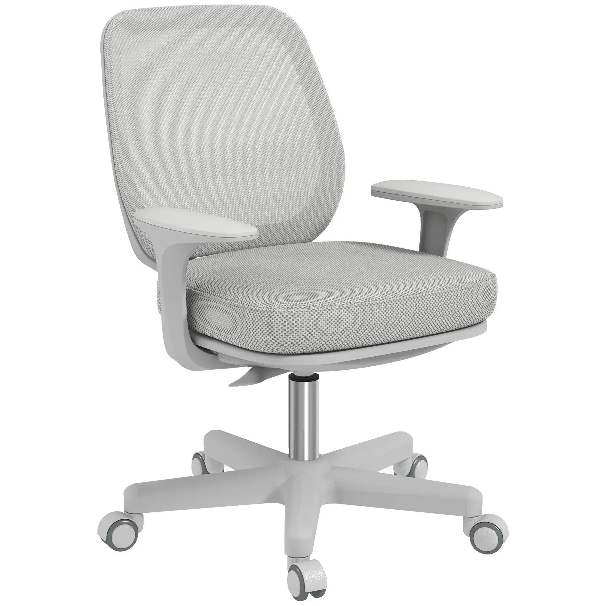 Portland Grey Swivel Office Chair - Ergonomic, Padded, Security Wheels - Image 4