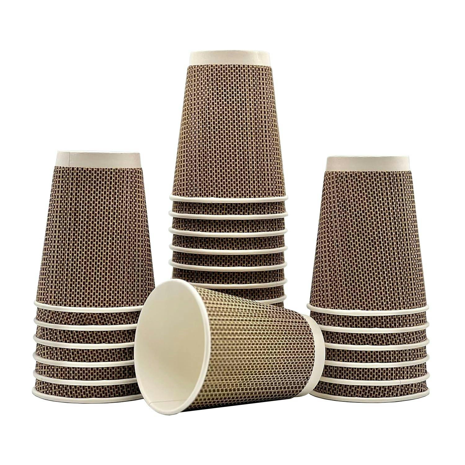 Econx Brown 12Oz Coffee Paper Cup Vip Designed 3Ply Disposable Coffee Cup For Takeaway Hot Drinks - 500 - All Occasion