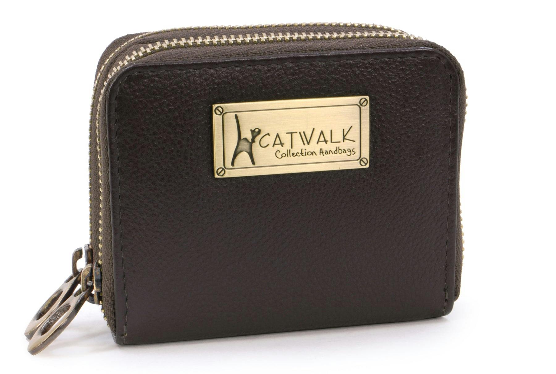 Catwalk Collection Handbags Brown Isla - Concertina Purse