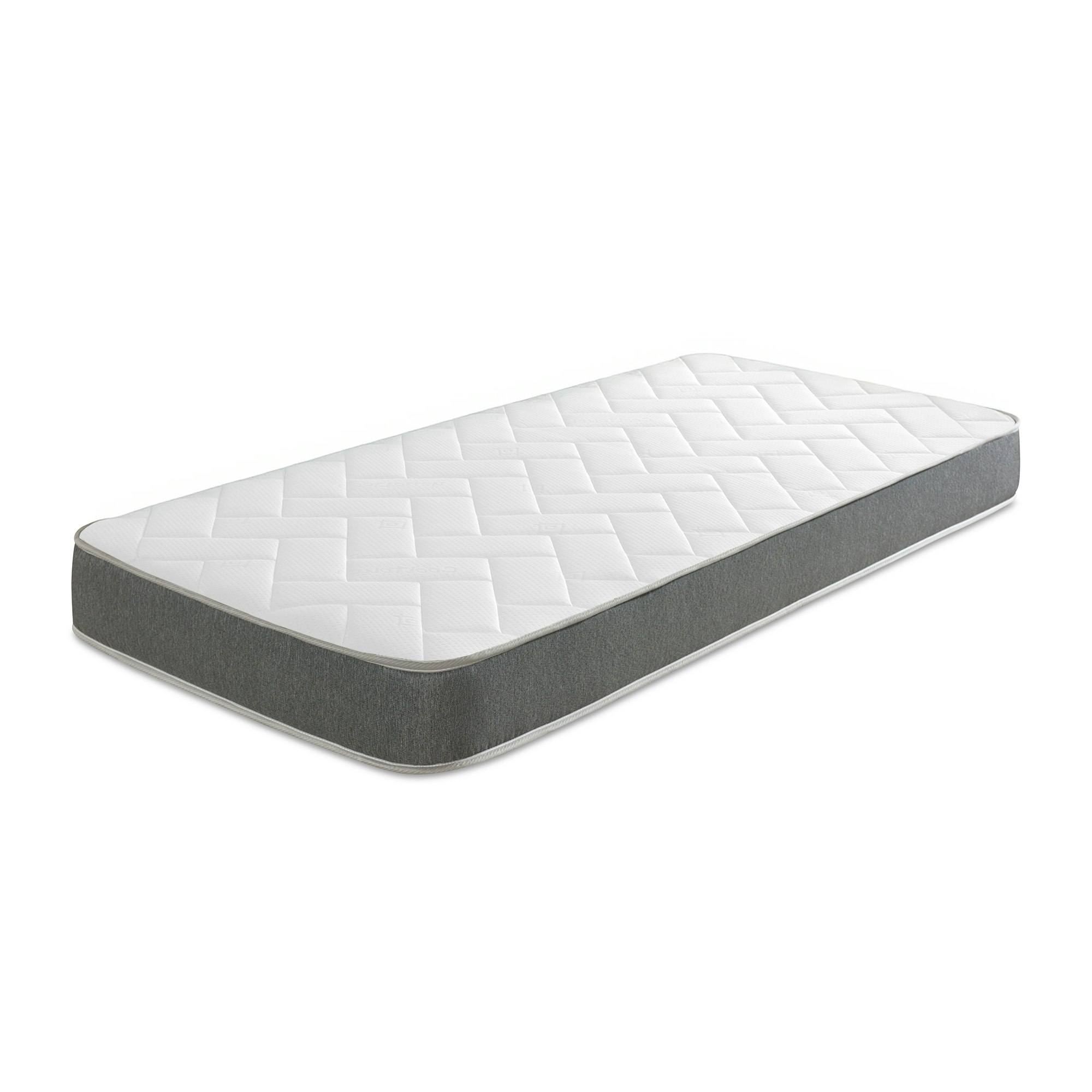 Starlight Beds Grey Large Brick Hybrid Mattress - 19Cm Deep, Soft Firmness - 1 - 2Ft6 Small Single Mattress (75Cm X 190Cm)