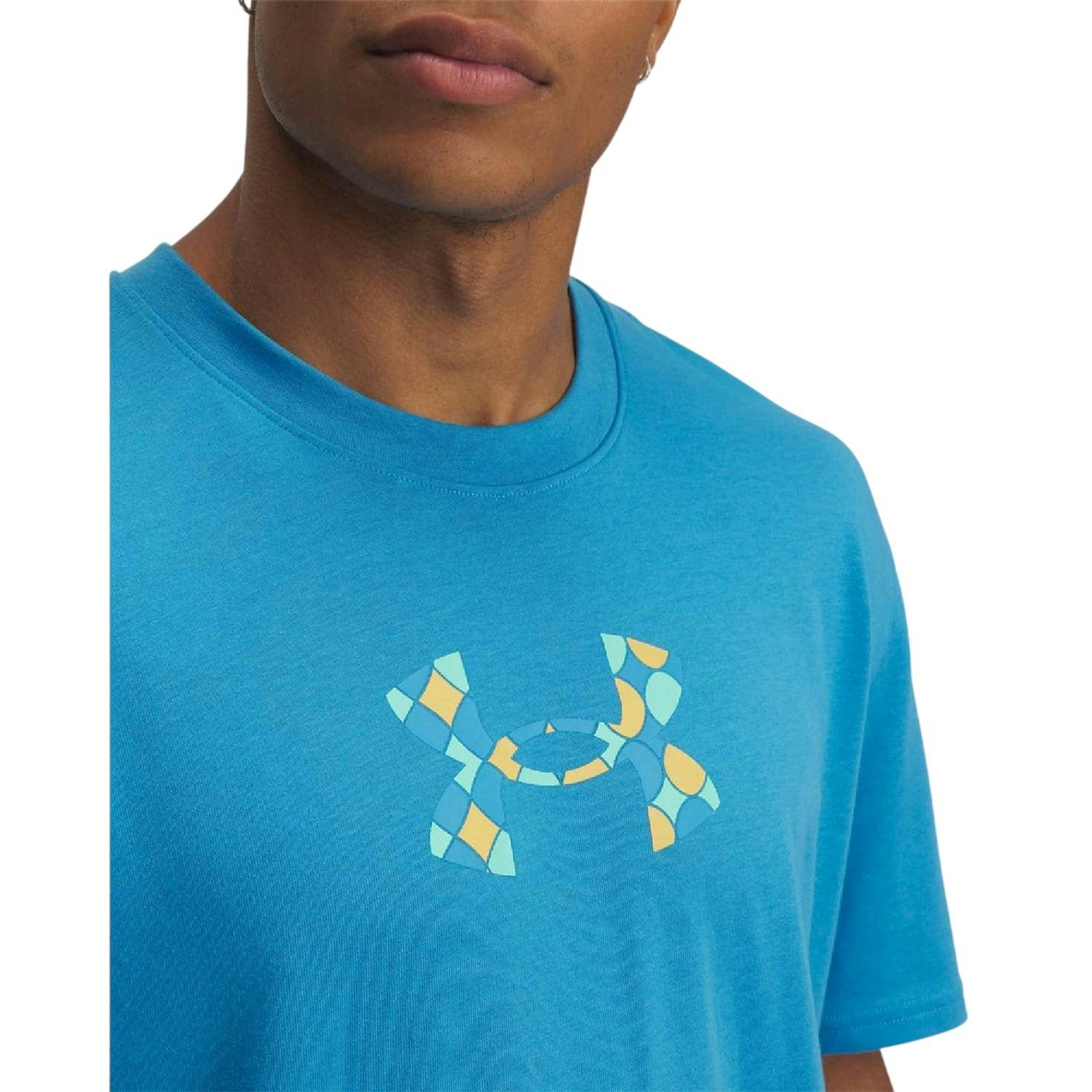 Under Armour Men's Blue Holiday Heavyweight T-Shirt - M - 60% Cotton/40% Polyester