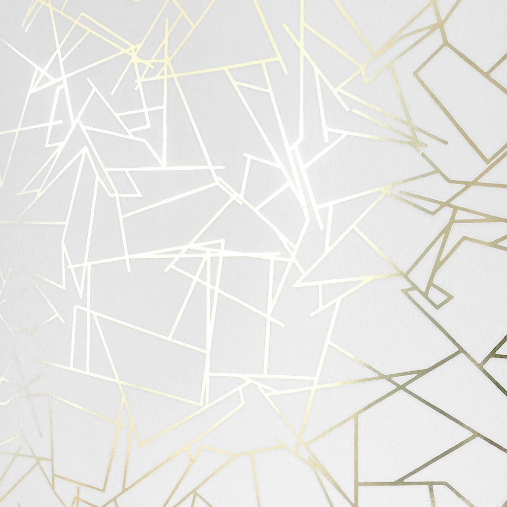 Erica Wakerly Gold/White Angles And Wallpaper - 10M Roll