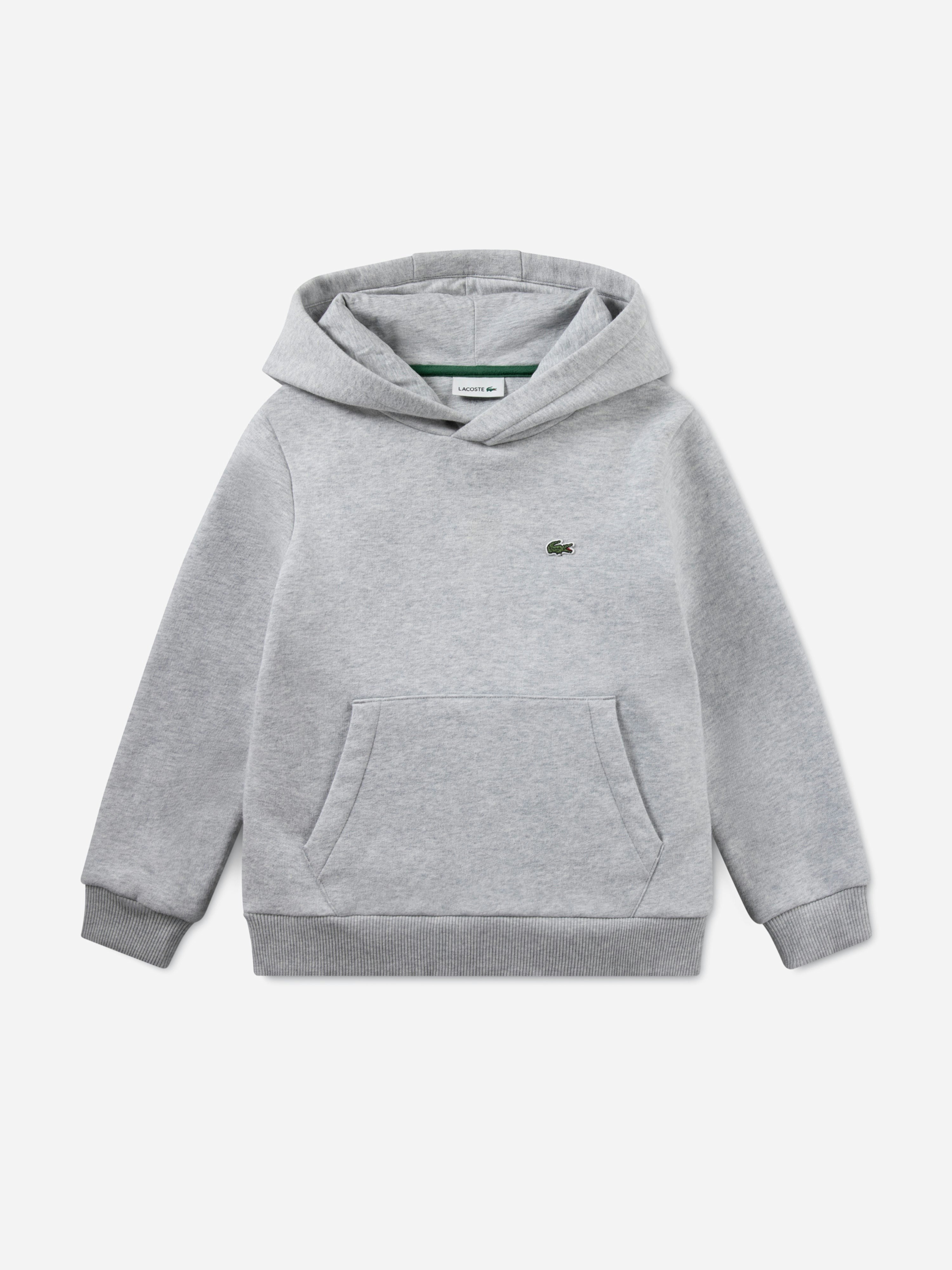 Lacoste Kids Boys Grey Lacoste Logo Hoodie In - Xs 8 Yrs