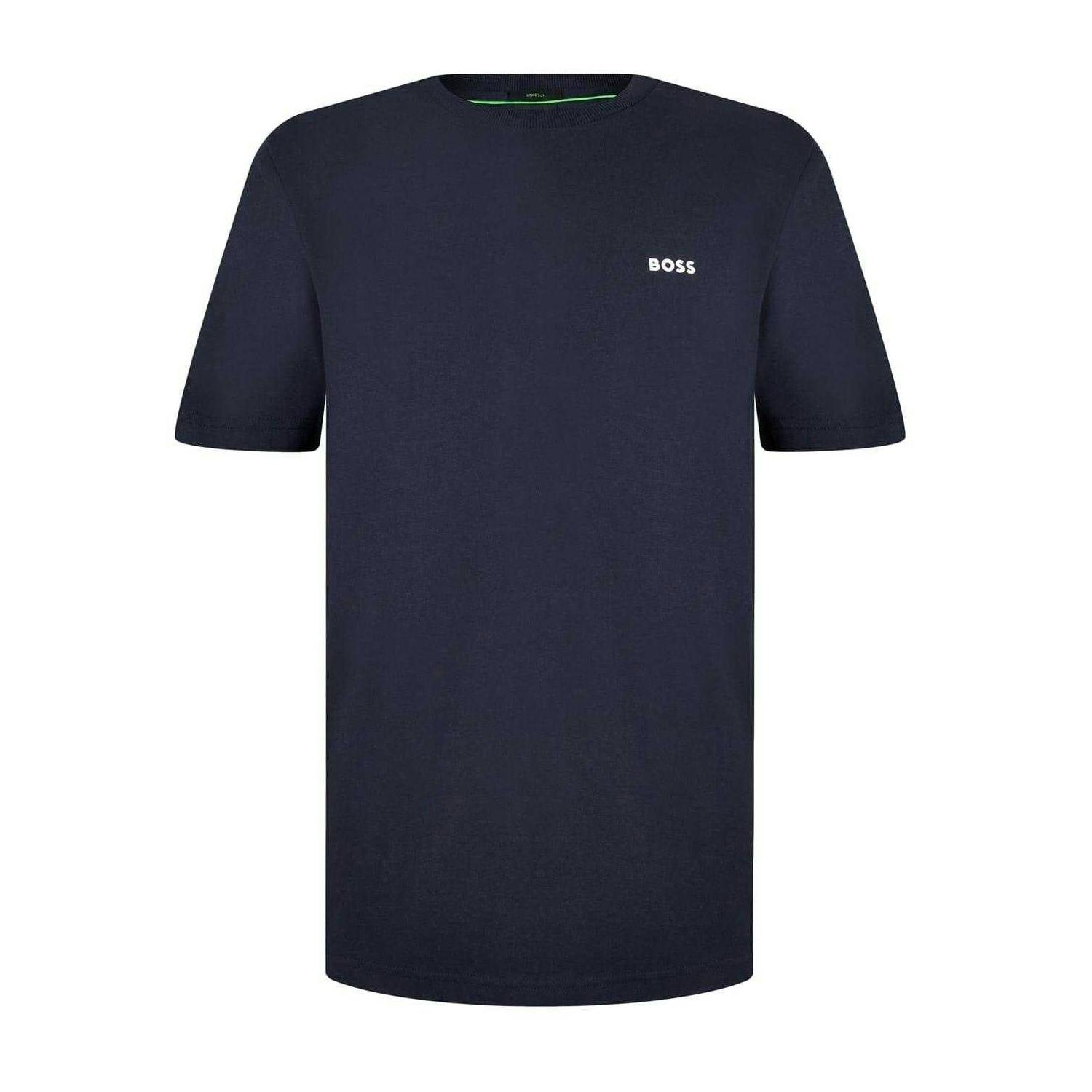 Boss Men's Logo Regular T-Shirt - Navy - Xs - Navy - 100% Mixed