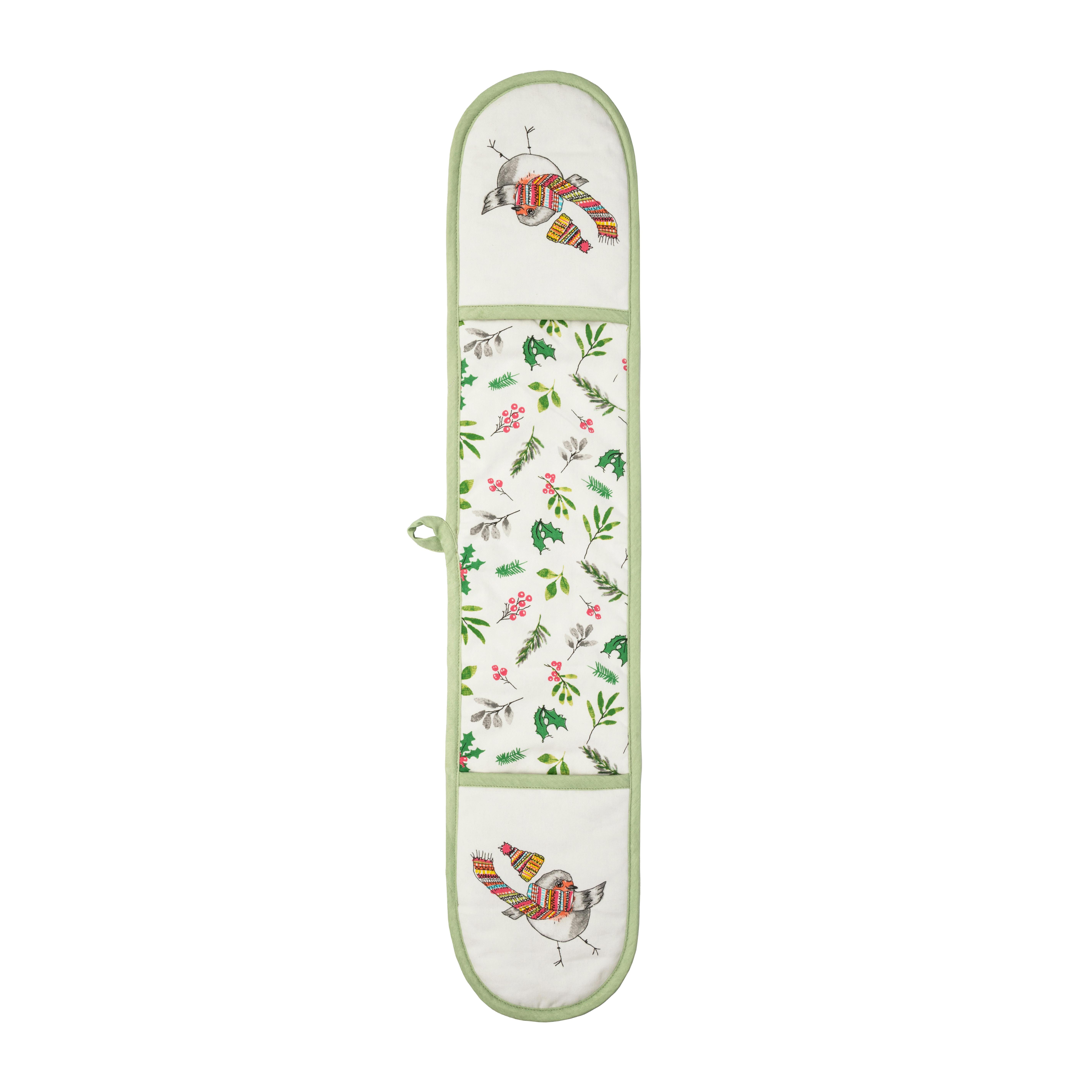 Rackhams White Tipperleyhill Robin Cotton Double Oven Glove