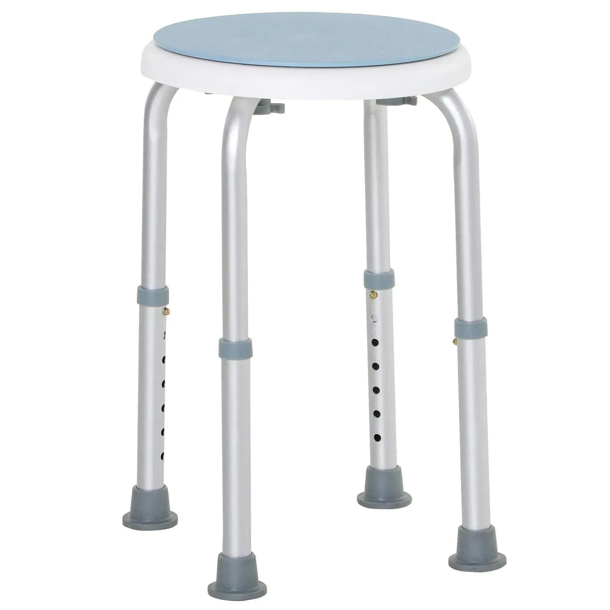 Homcom Shower Stool Plastic Blue 33 X 330 X 530 Mm - Image 6
