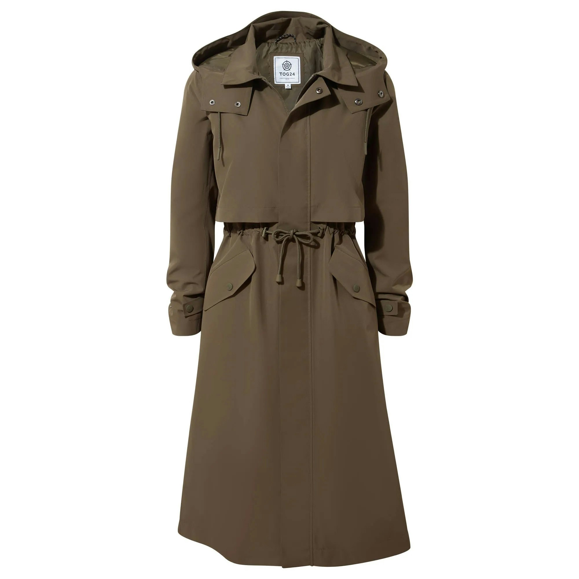 Tog24 Women's Alva Waterproof Jacket - Khaki - - Khaki - Size 12 Uk