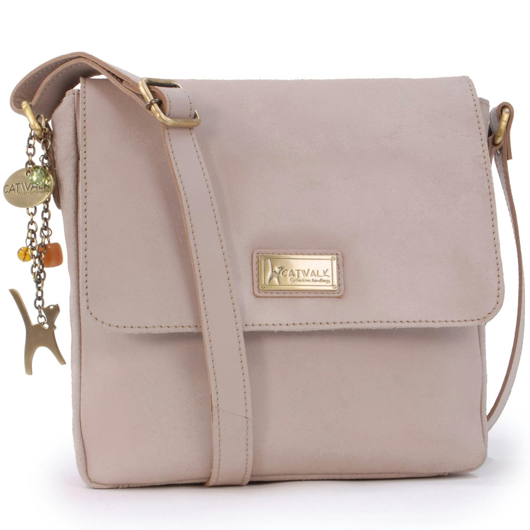 Catwalk Collection Handbags Sabine - Messenger Bag - M - Latte