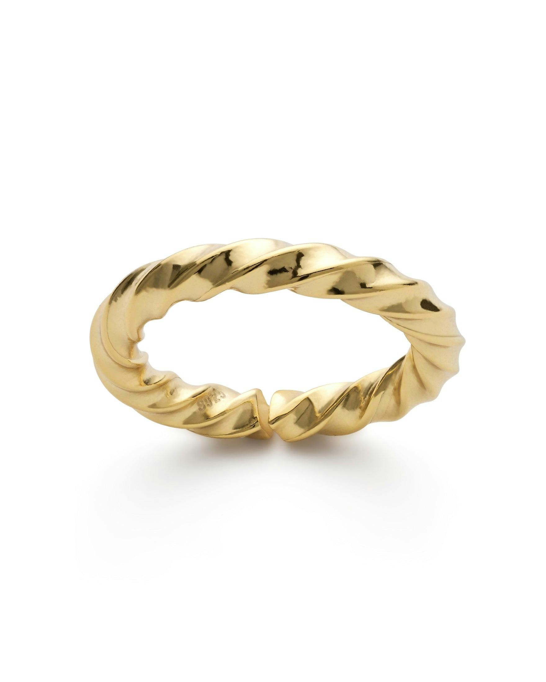 Elk & Bloom Gold 14K Twist Band Ring - No Thank You