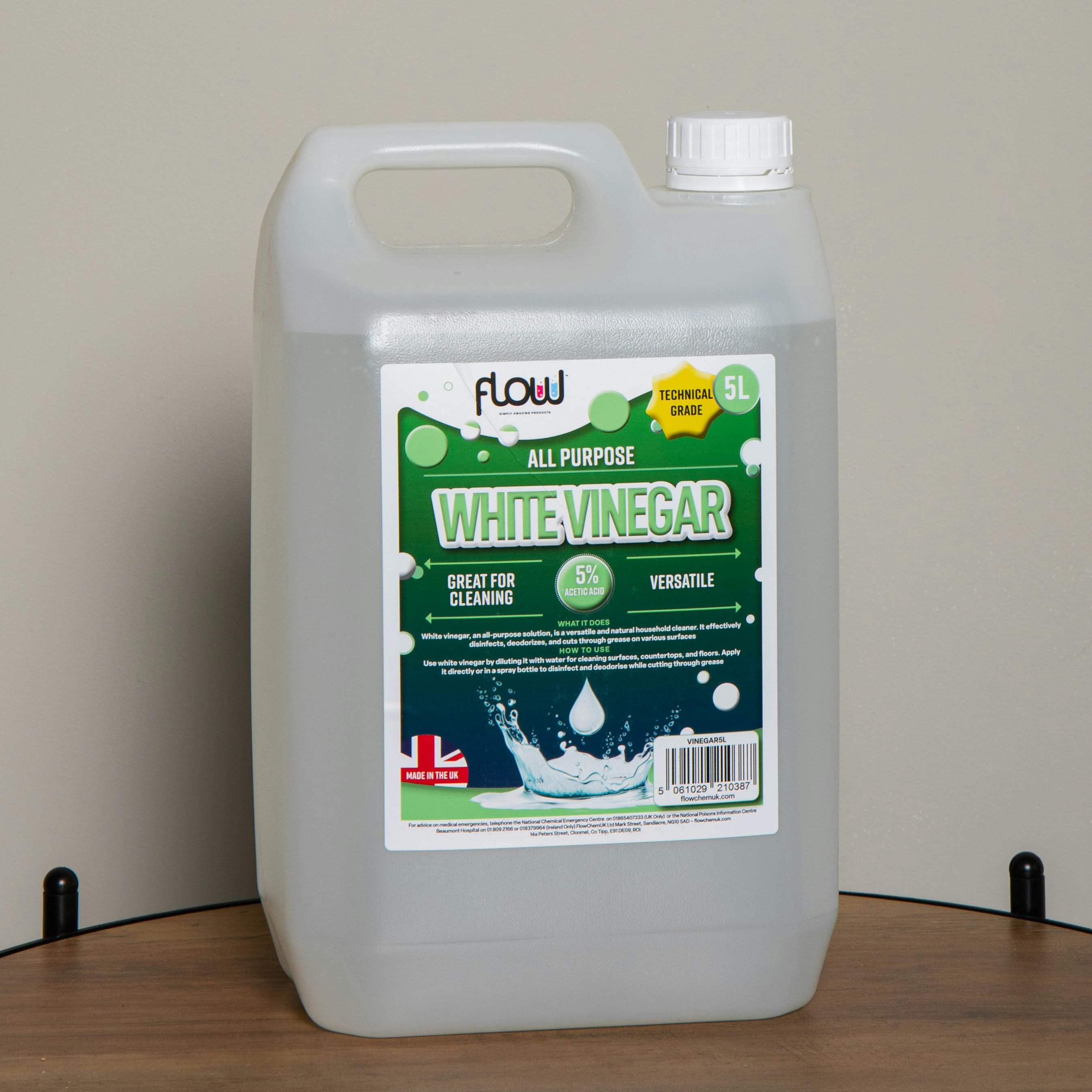 Rackhams White 5 Litres Vinegar Household Cleaner