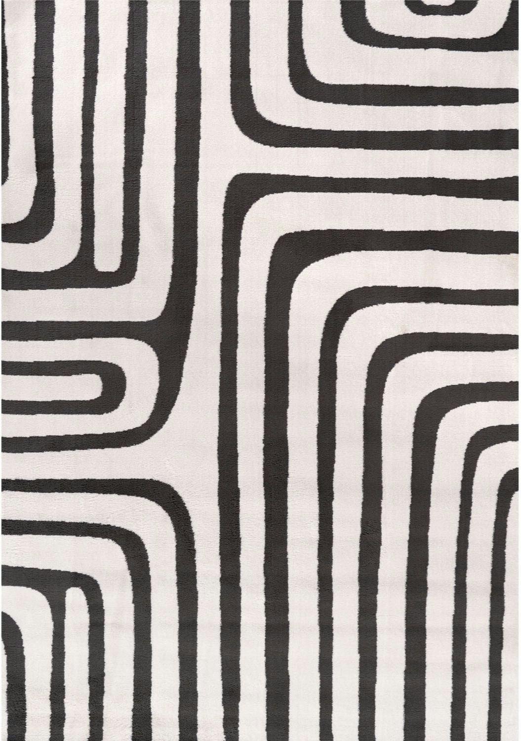 The Rugs Dark/Grey Loft Geometric Rug - 120X170 Cm