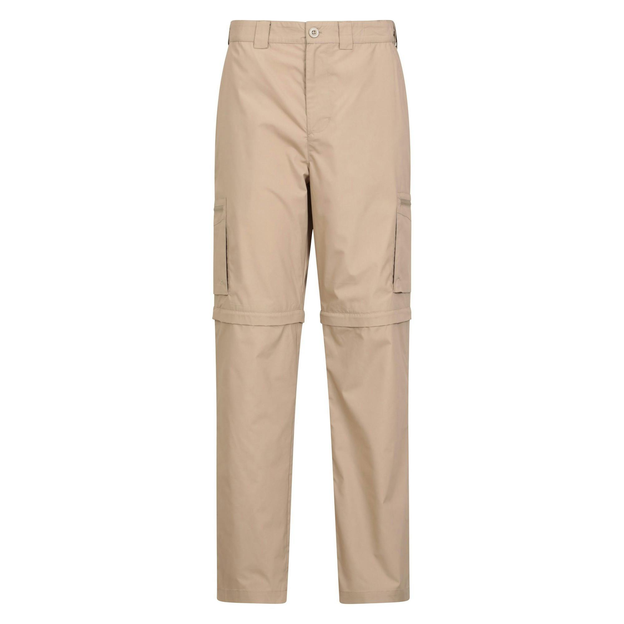 Mountain Warehouse Men's Beige Explore Convertible Trousers - 28R - 100% Mixed
