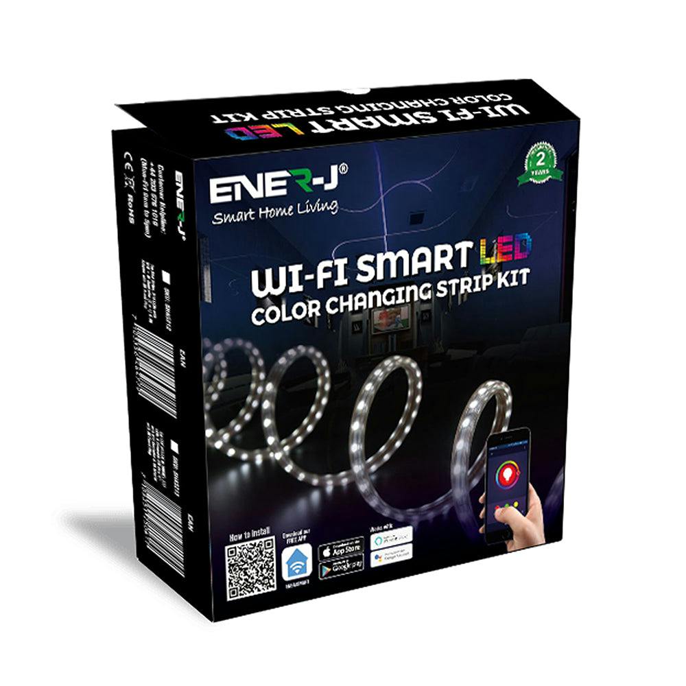Ener-J Light 5M Wifi Led Strip Kit With 6A Adapter, Cct Changing & Dimmable, Ip65, Works With Alexa, Google Home, Ios & Android