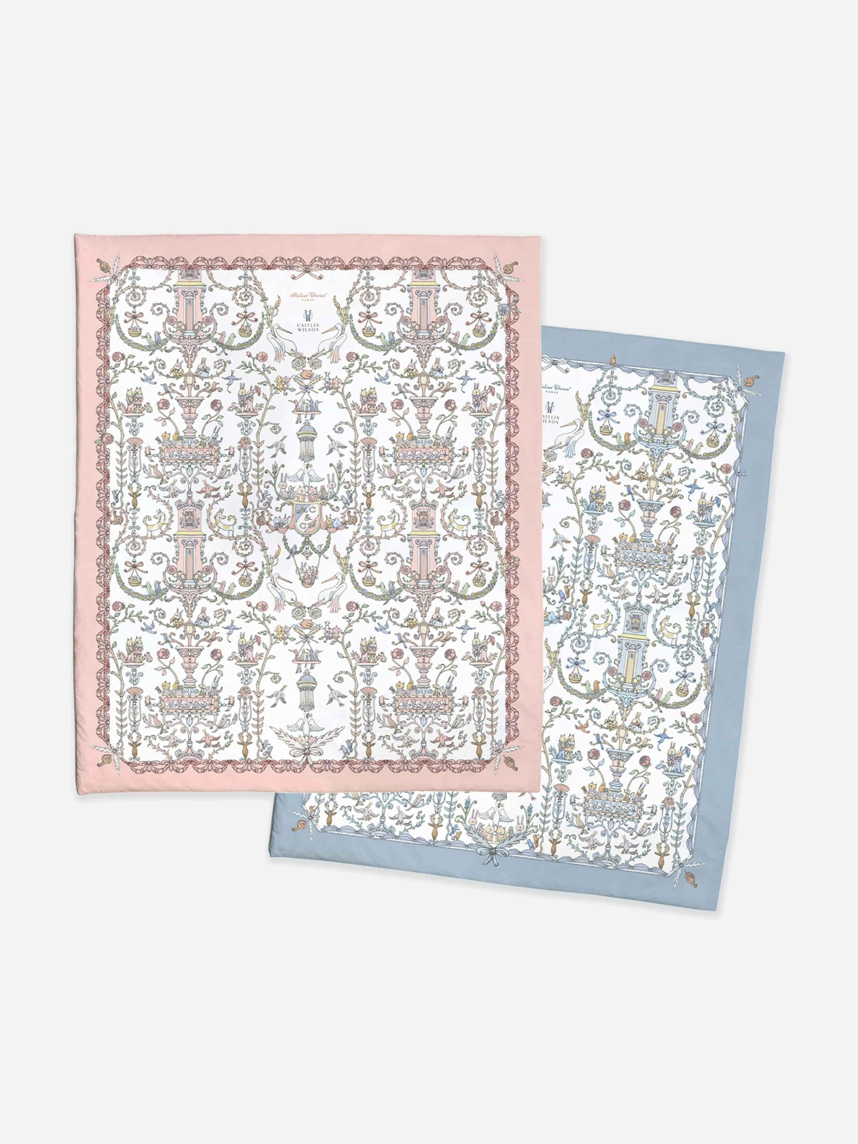 Atelier Choux Baby Toile De Jouy & Caitlin Wilson Reversible Quilt In Multicolour (130Cm) - Multicoloured - One Size