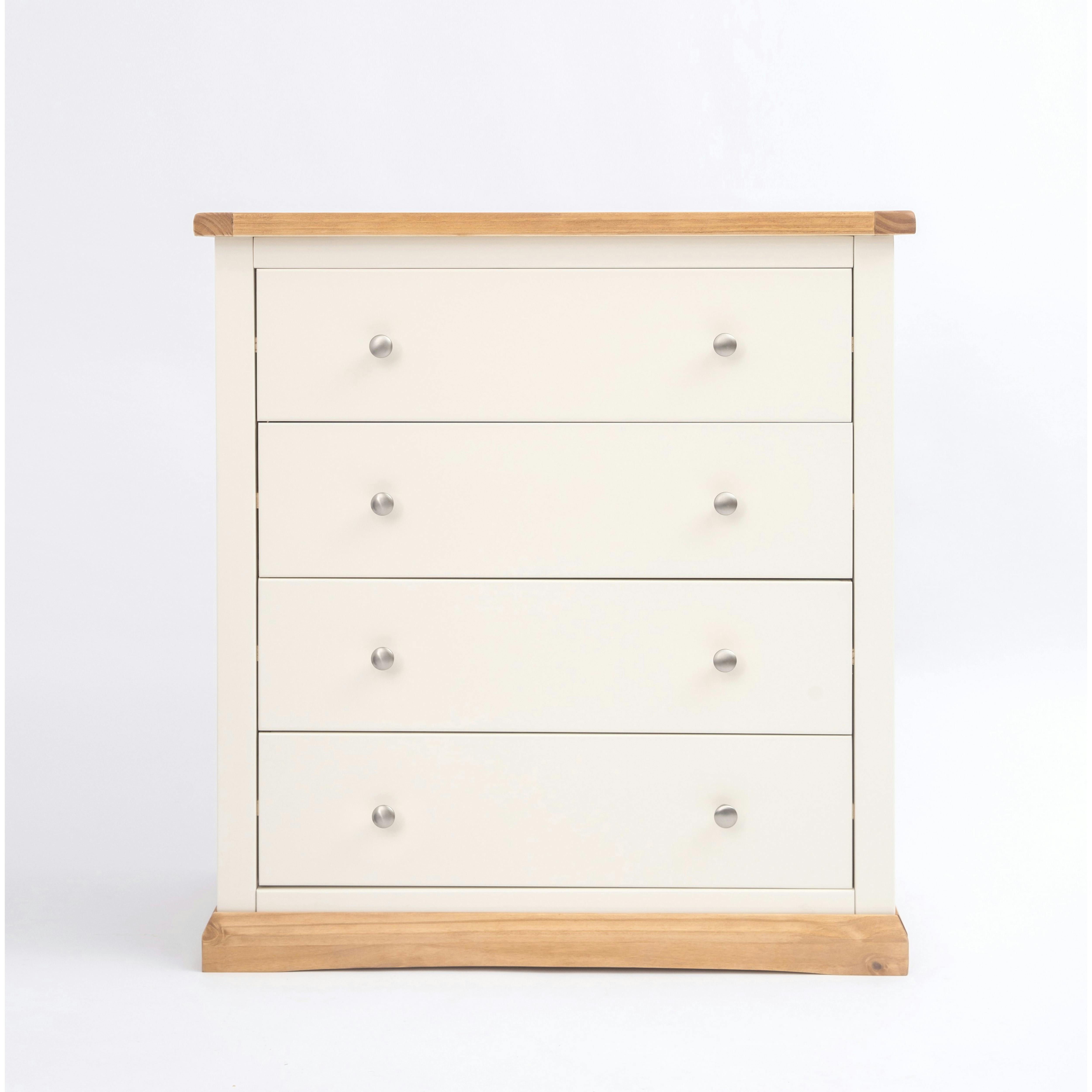 Cabinet Bits White Trevi 4 Drawer Chest Of Drawers Chrome Knob - Off