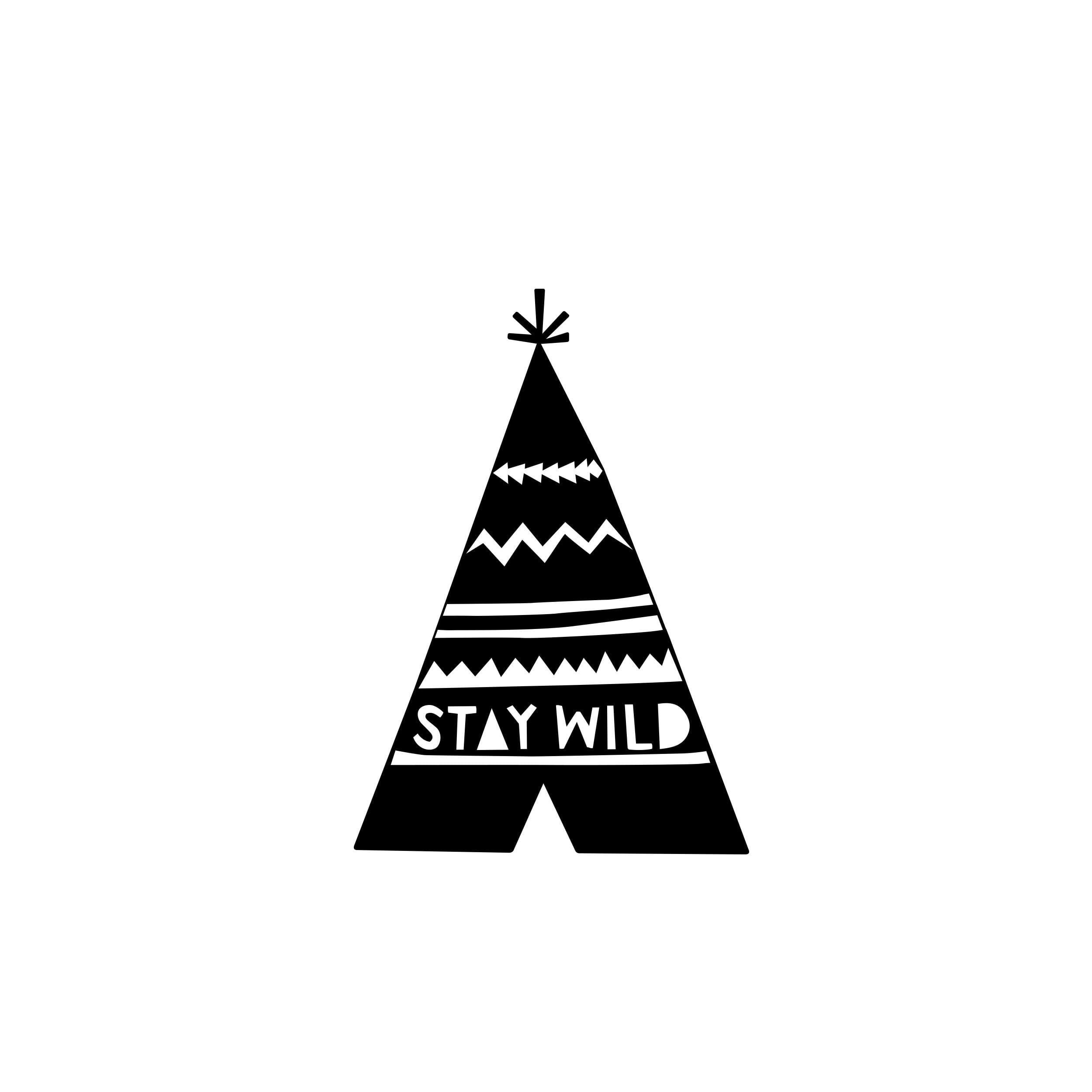 Decortie Black Metal Modern Stay Wild Wall Art - Minimalist Design - 49cm - Image 3