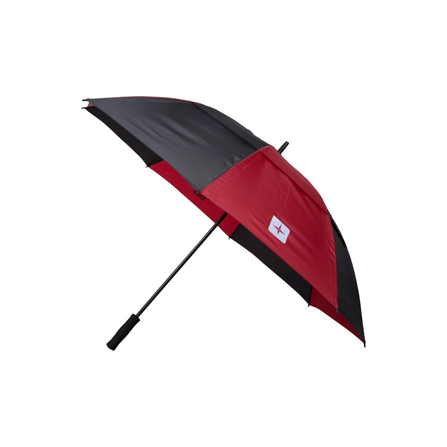 Mountain Warehouse Black/Red Stripe Golf Umbrella - One Size - 100% Polyester